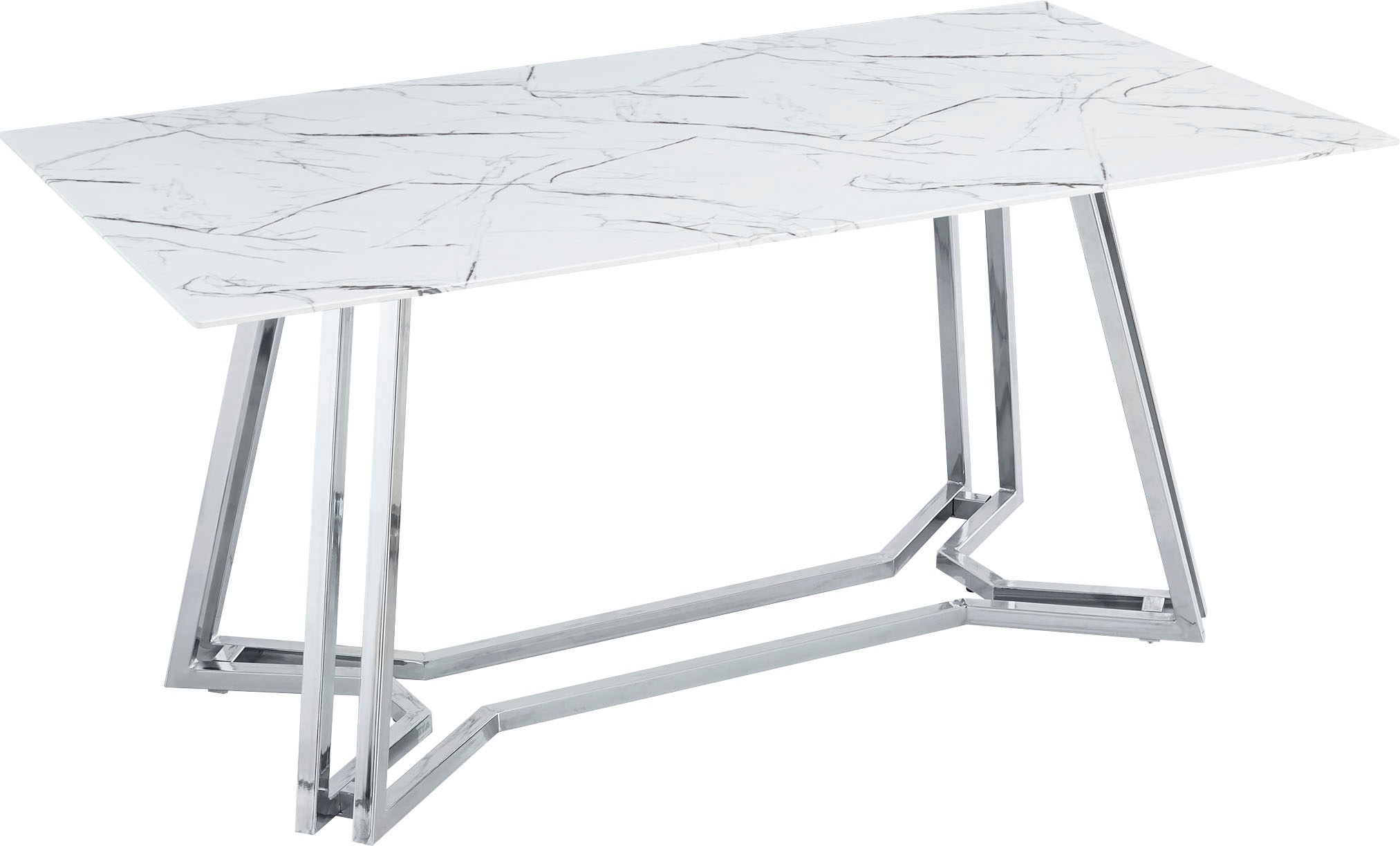 SalesFever Esstisch "Design Tisch für gemütliche Abende" Eleganz trifft Design in Marmoroptik