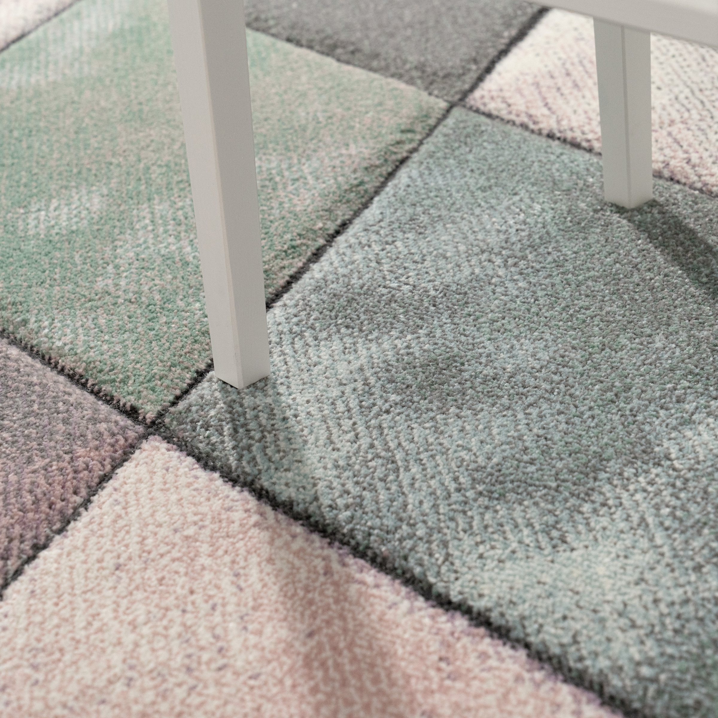 Paco Home Teppich »Lara 238«, rechteckig, 16 mm Höhe, Kurzflor, Pastell-Farben, handgefertigter Konturenschnitt