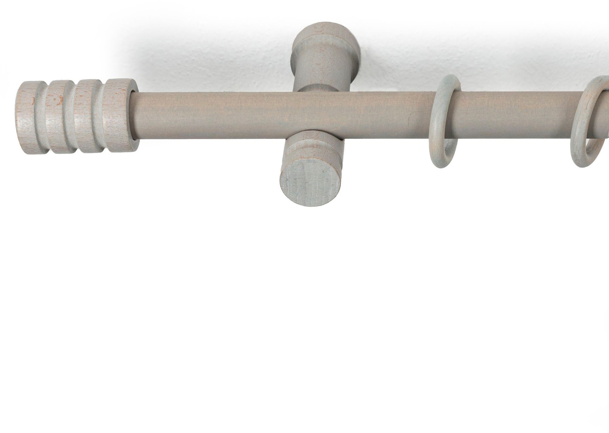 SN DECO GROUP Gardinenstange »Pisa«, 1 läufig-läufig, Fixmass, 28 mm, Holz, verschiedene Längen und Farben, Komplettset