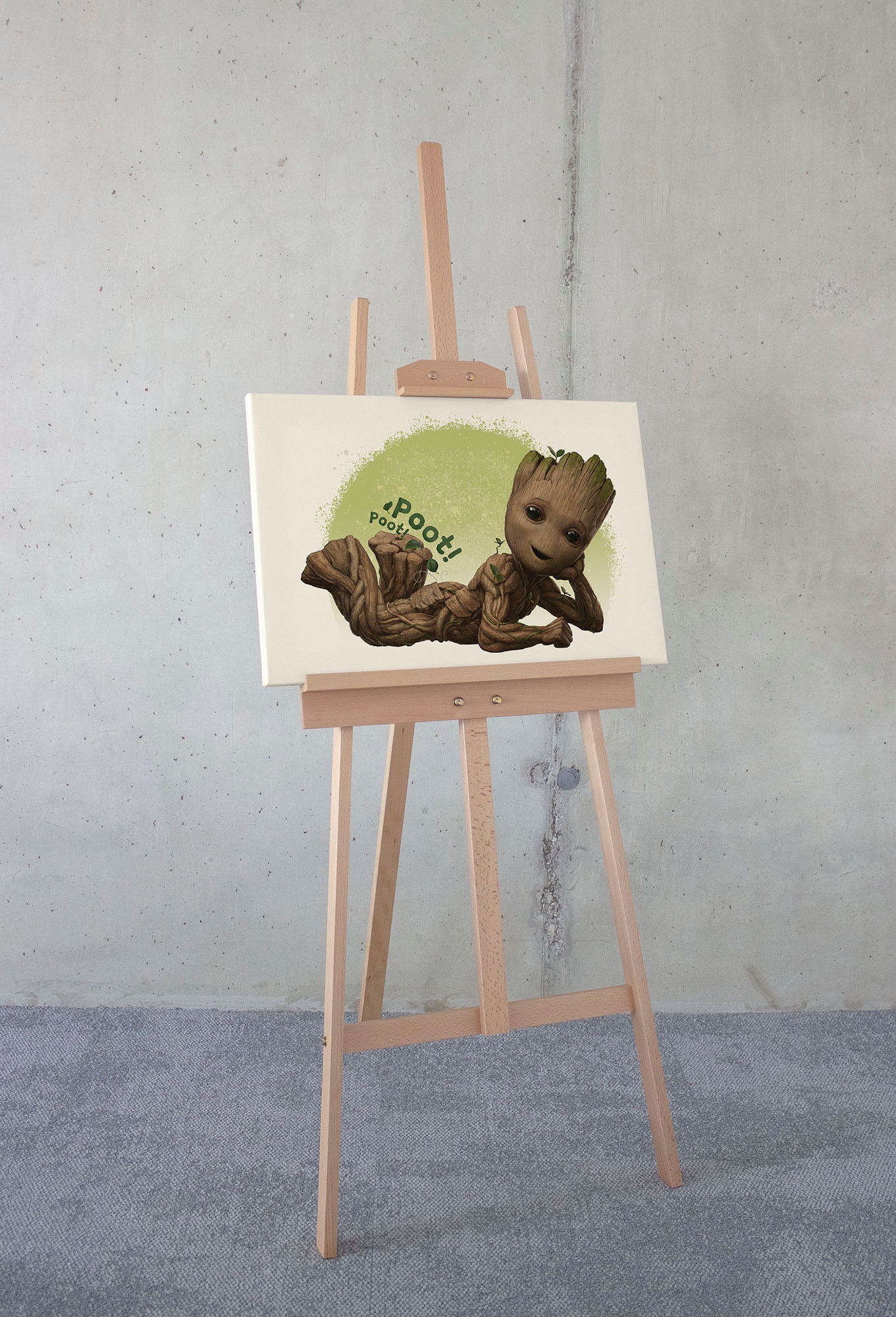Image of Komar Leinwandbild "Groot Poot - Grösse 60 x 40 cm" Disney 60 x 40 cm (Breite x Höhe), 1 Stk. tlg. Keilrahmenbild mit Echtholzrahmen, Kinderzimmer