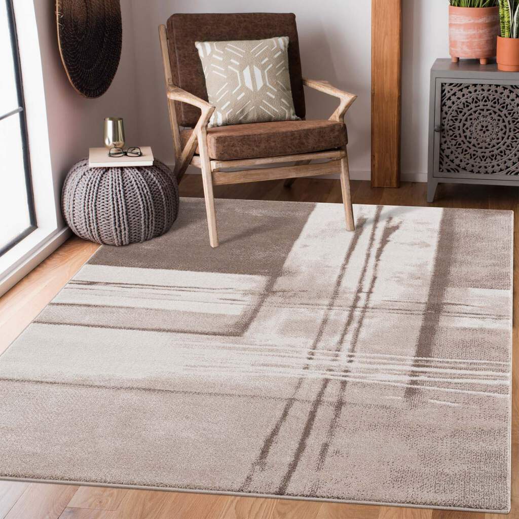 Image of Carpet City Teppich "Moda" rechteckig 11 mm Höhe Kurzflor, Modern, Geo-Muster, Weicher Flor