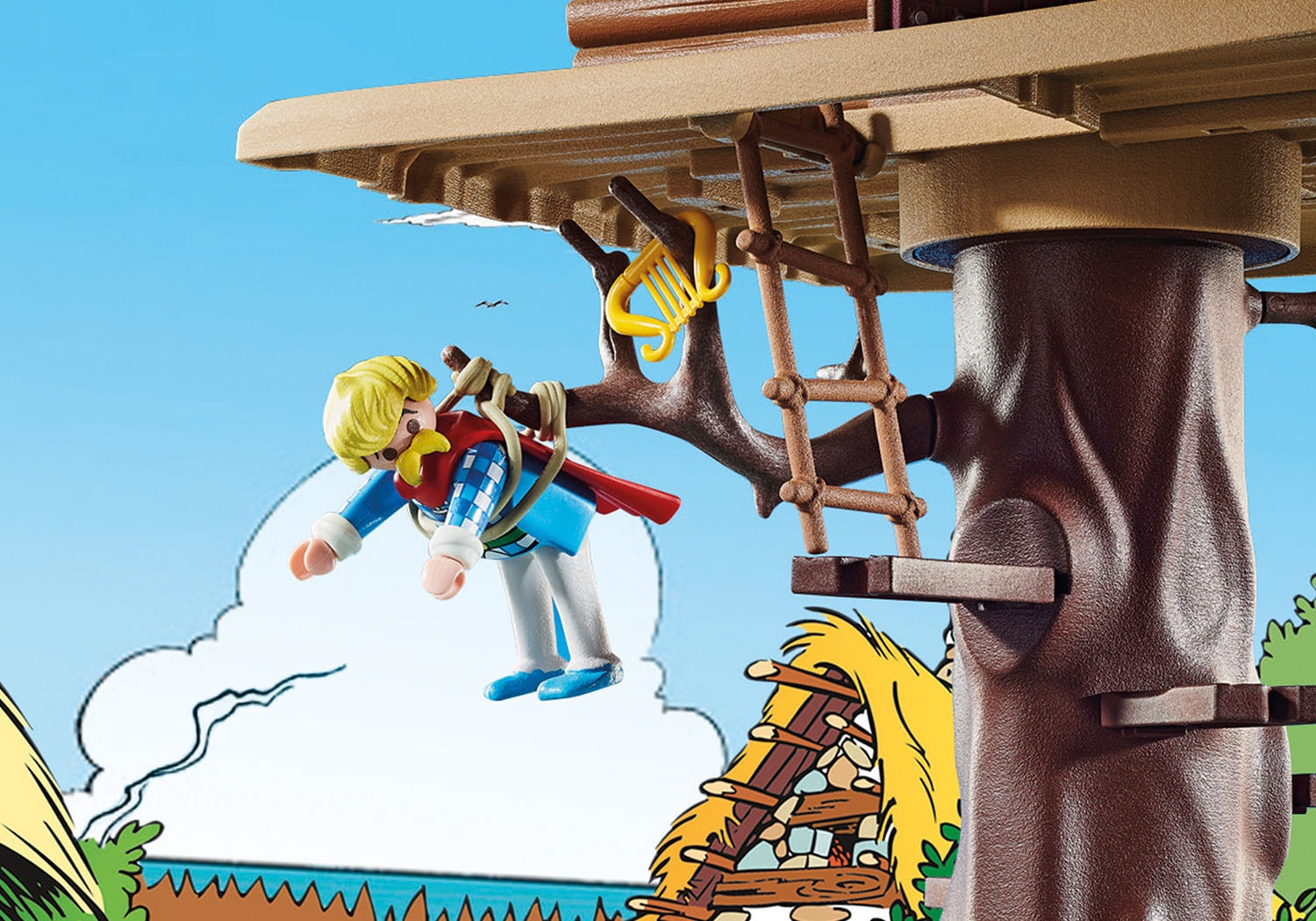 Playmobil® Konstruktions-Spielset »Troubadix mit Baumhaus (71016), Asterix«, (96 St.), Made in Germany