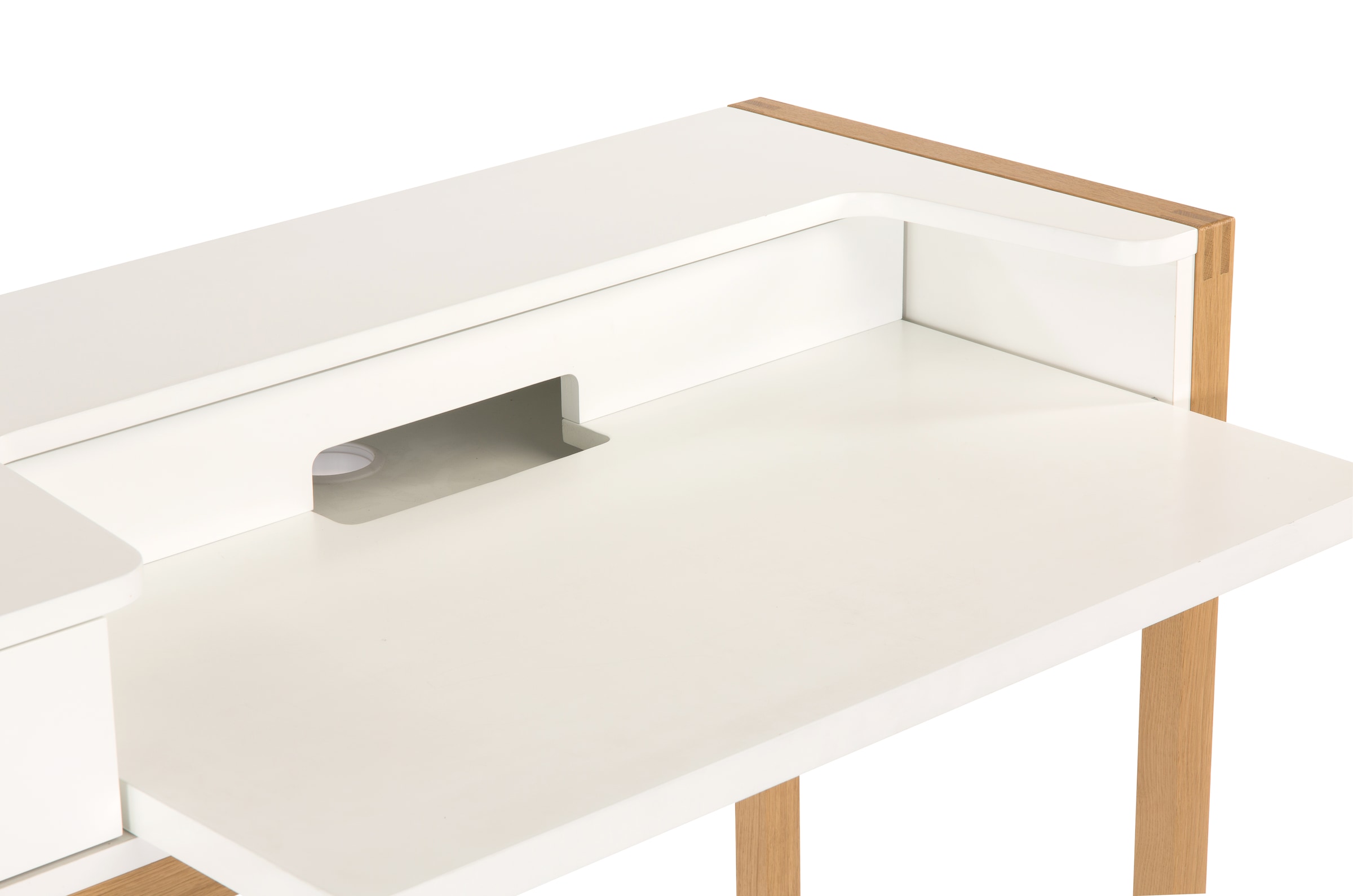Woodman Schreibtisch »Farringdon«, skandinavisches Design, Home Office, praktisch ausziehbar
