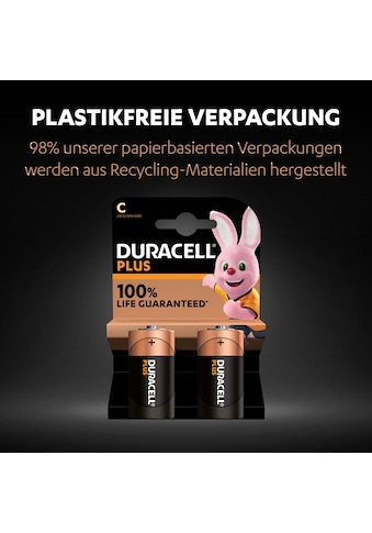 Duracell Batterie »2er Pack Plus«, LR14, (Packung, 2 St.) kaufen