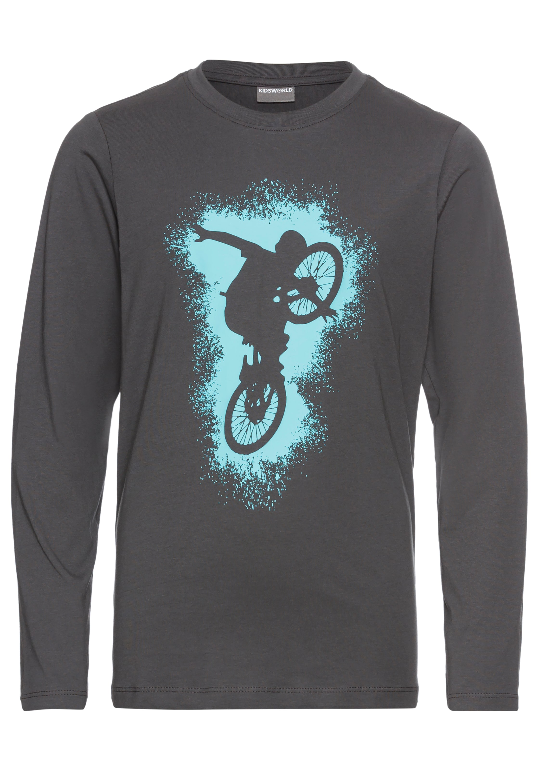 KIDSWORLD Langarmshirt »BIKER«, lässiger Druck für Jungen