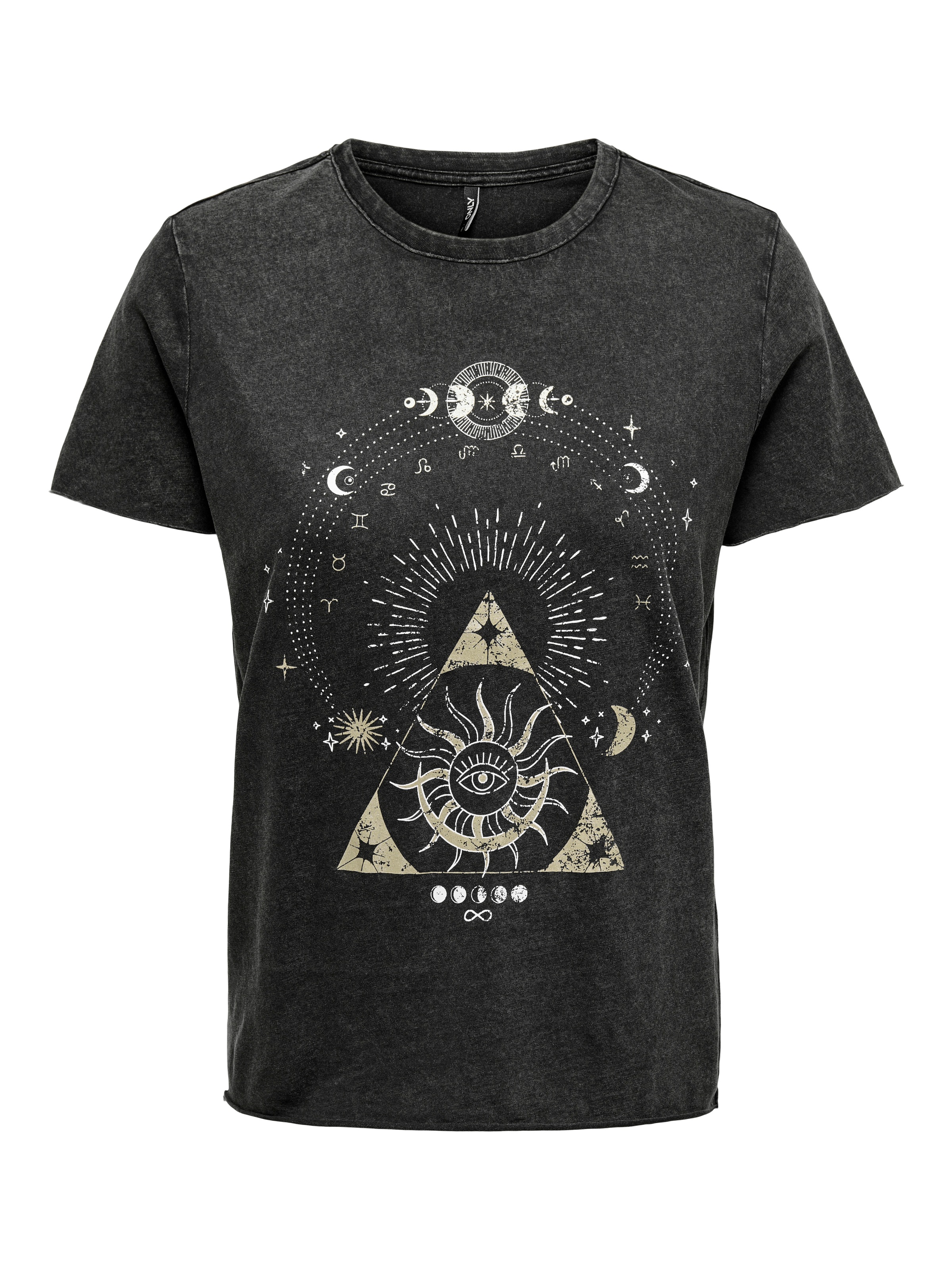 ONLY Shirt à col rond »ONLLUCY REG S/S TOP JRS NOOS« coton, coupe régulière, imprimé varié