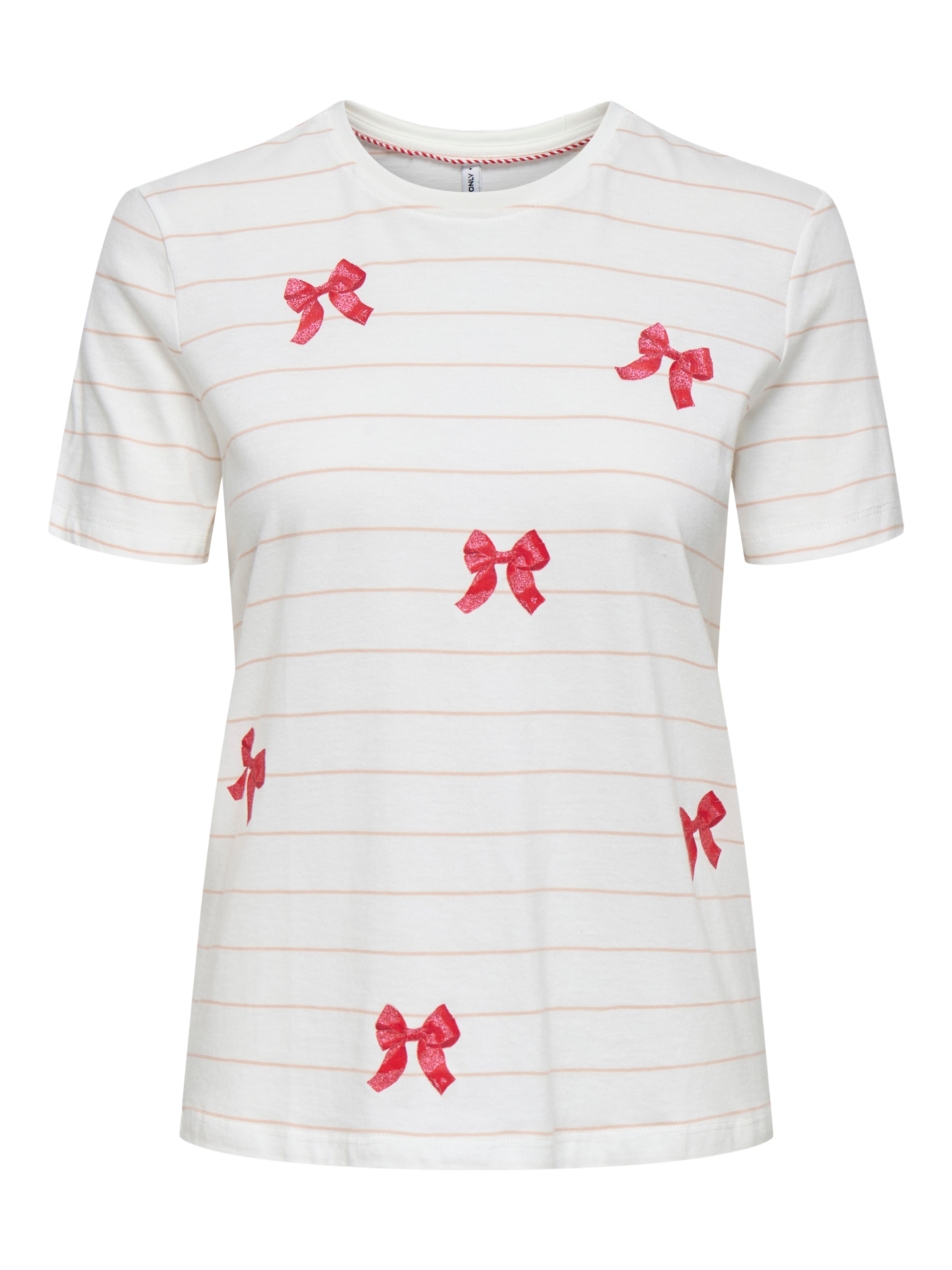 ONLY Kurzarmshirt »ONLKIRA LIFE BOW S/S TEE CS JRS«