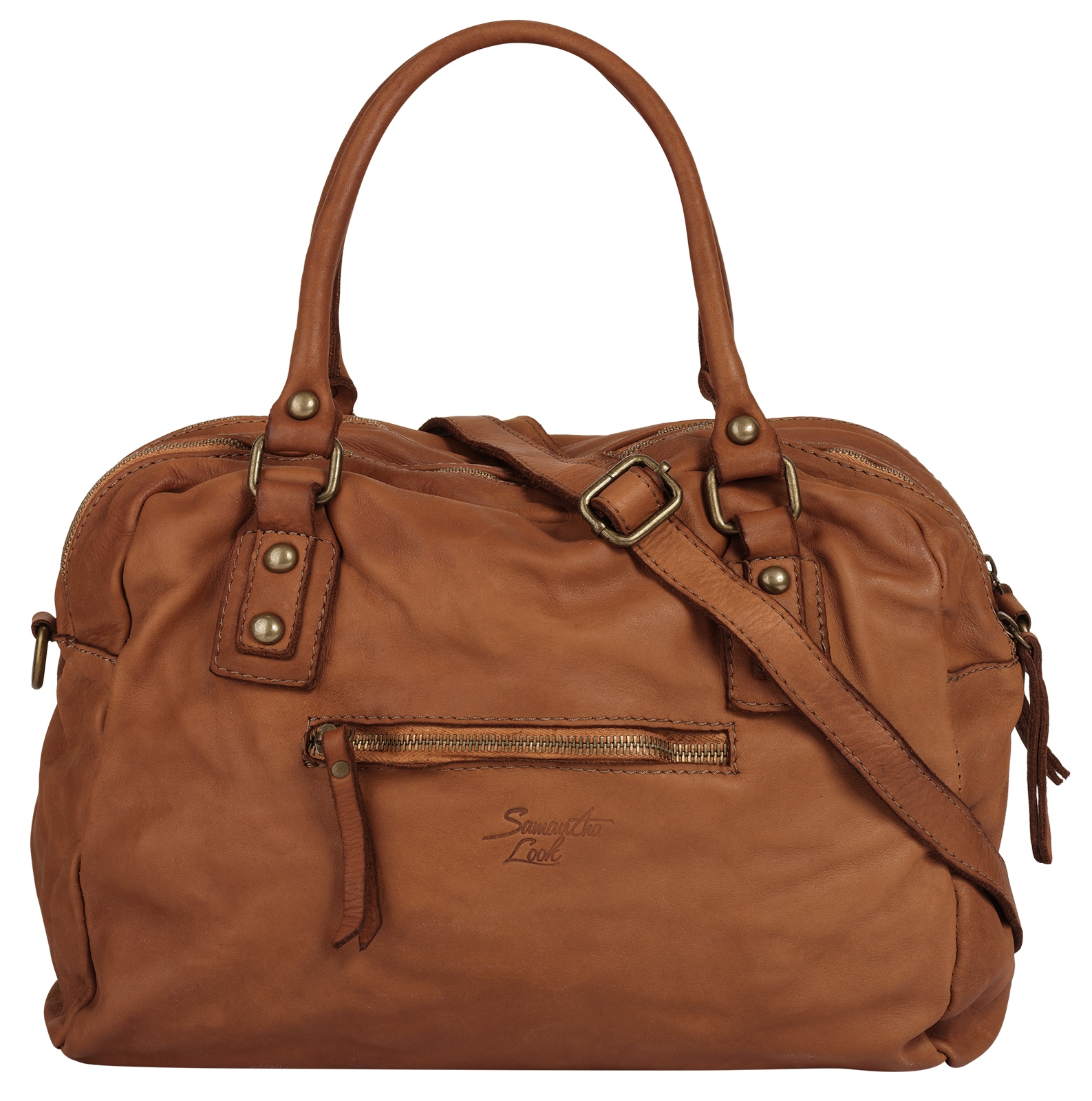 Samantha Look Shopper echt Leder, Made in Italy