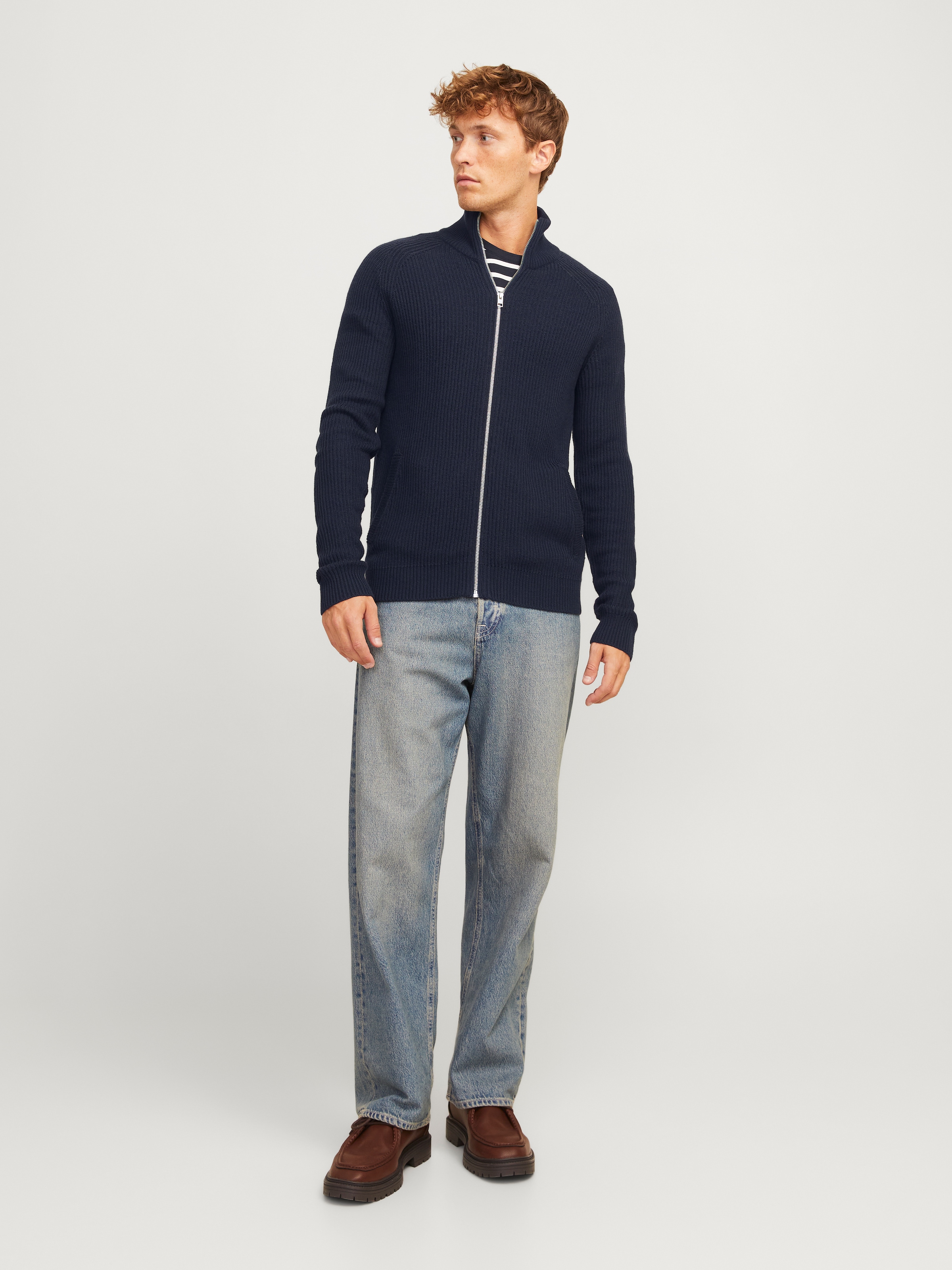 Jack & Jones Strickjacke »JJPANNEL KNIT ZIP CARDIGAN AW24«