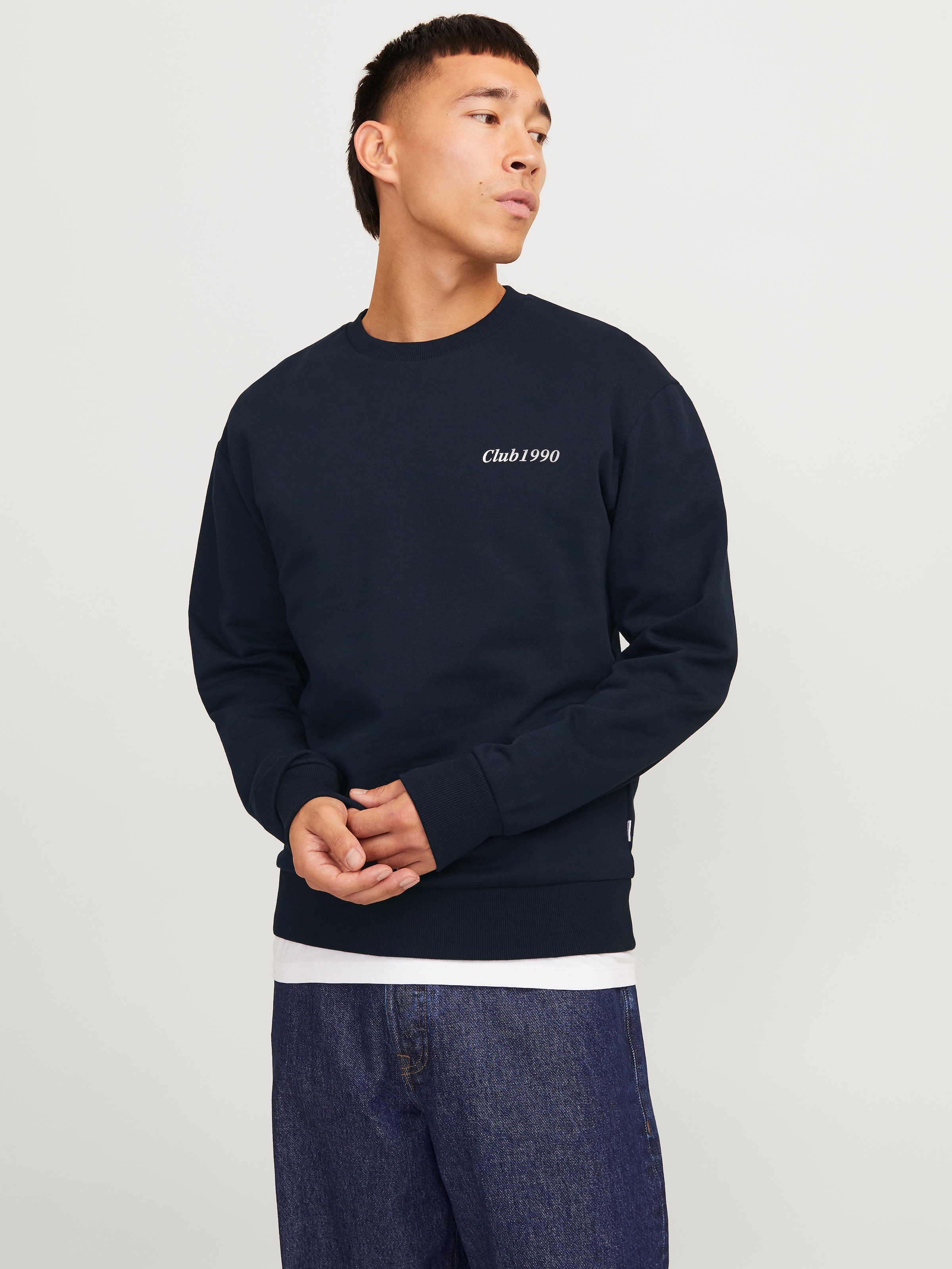 Jack & Jones Sweatshirt »JJEBRADLEY GRAPHIC SWEAT CREW NOOS«, mit Front und Back Print