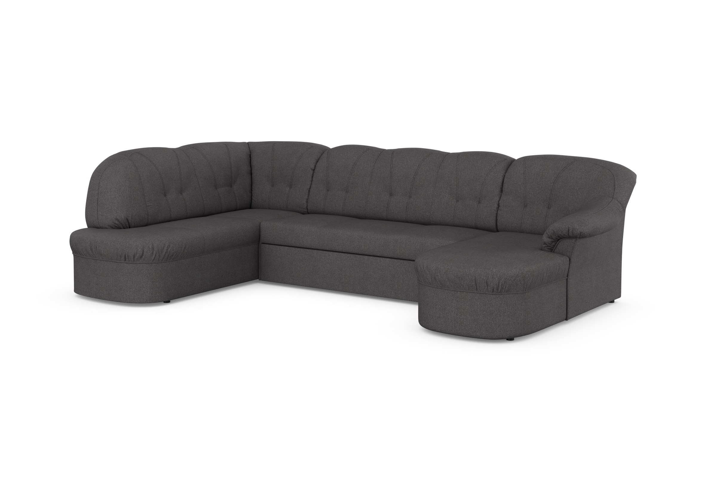 DOMO collection Wohnlandschaft »Pegnitz, zeitlos und modern, mit attraktiver Rückensteppung, U-Form«, wahlweise mit Bettfunktion