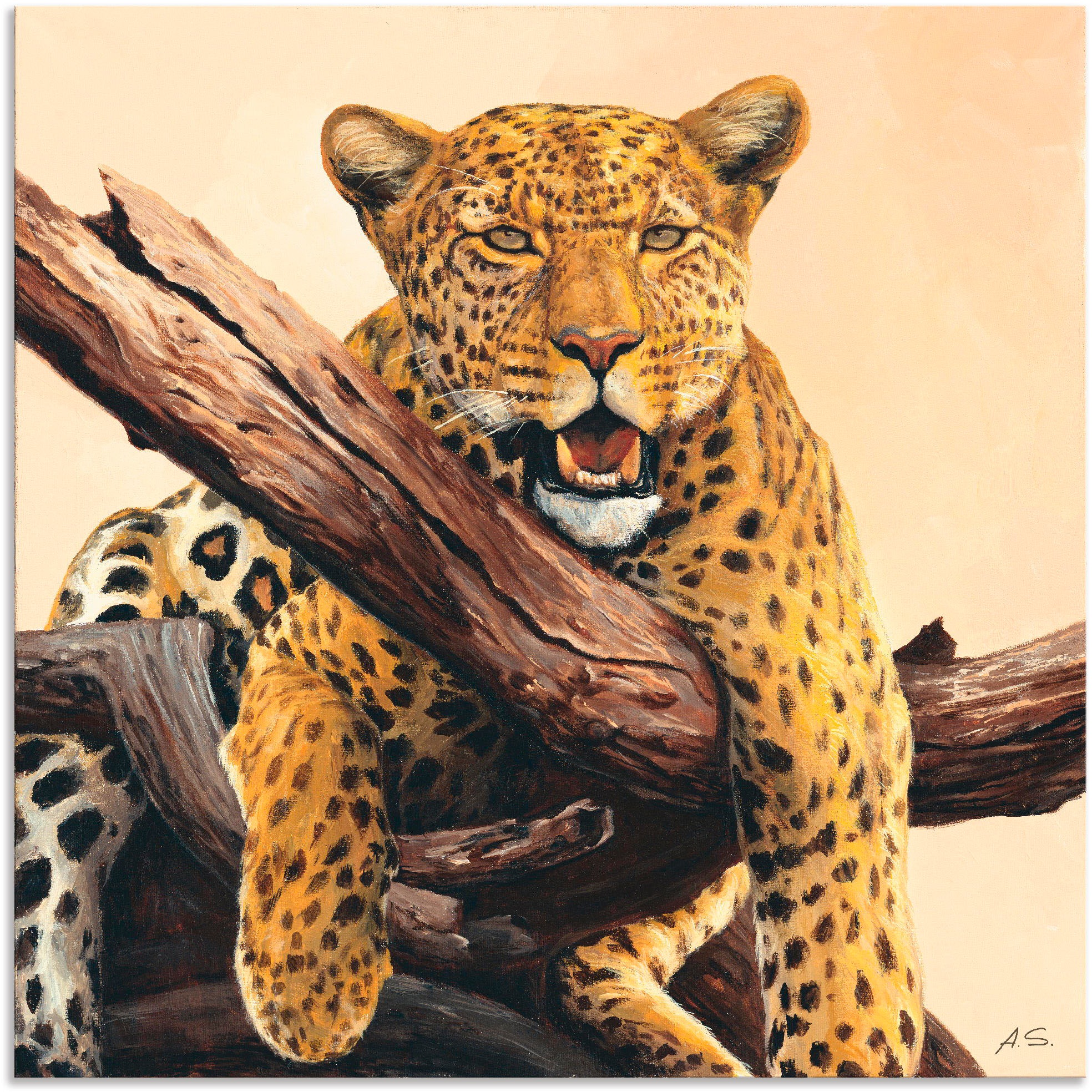 Image of Artland Alu-Dibond-Druck "Zeit zum Mittagessen" Wildtiere 1 Stk. tlg. als Alubild in verschied. Grössen