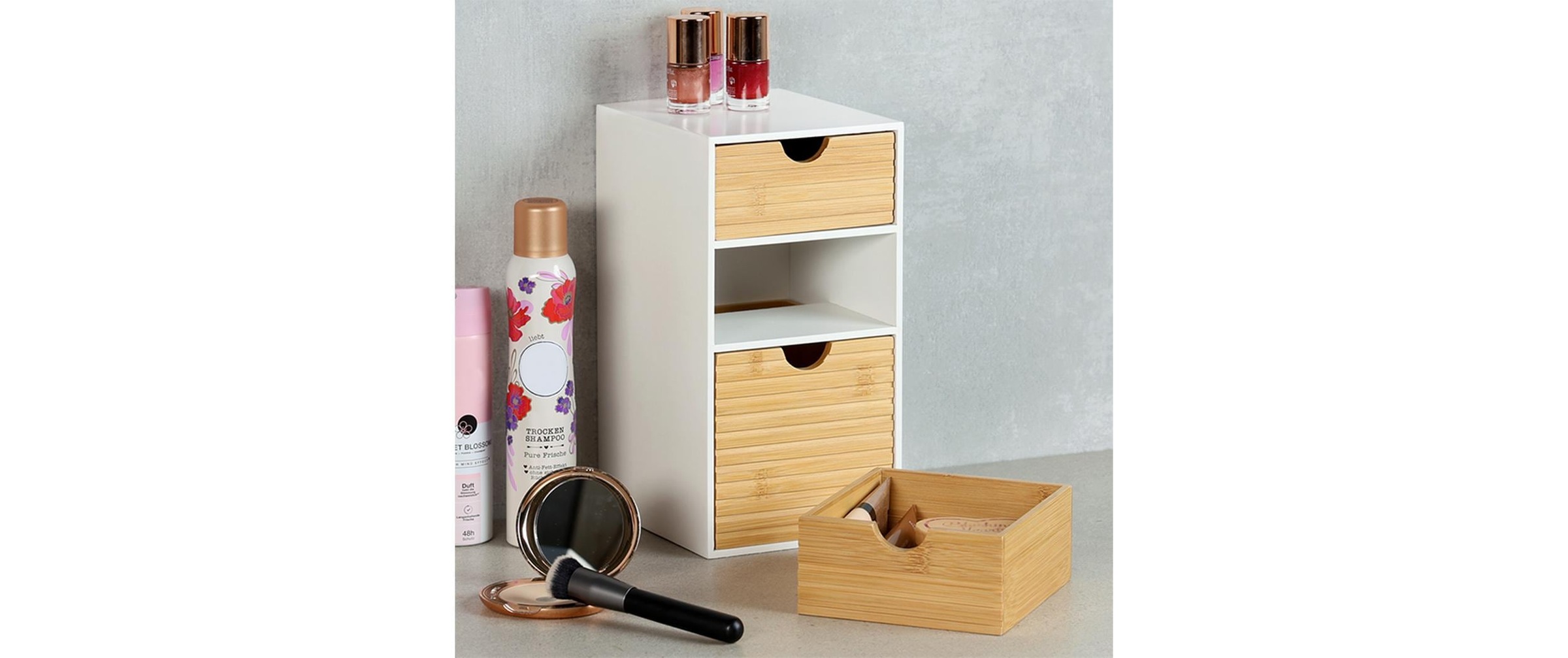 KESPER® Kiste »Küchenregal, Aufbewahrungsbox, FSC®-zertifiziert« Mini-Kommode mit 3 Schubladen