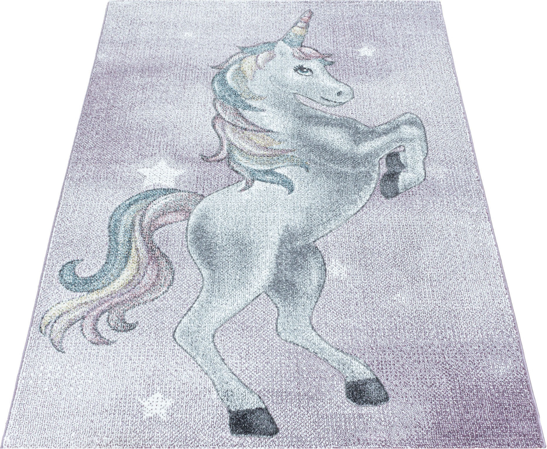 Ayyildiz Teppiche Kinderteppich »FUNNY 2102«, rechteckig, 11 mm Höhe, Kinder Einhorn Motivteppich