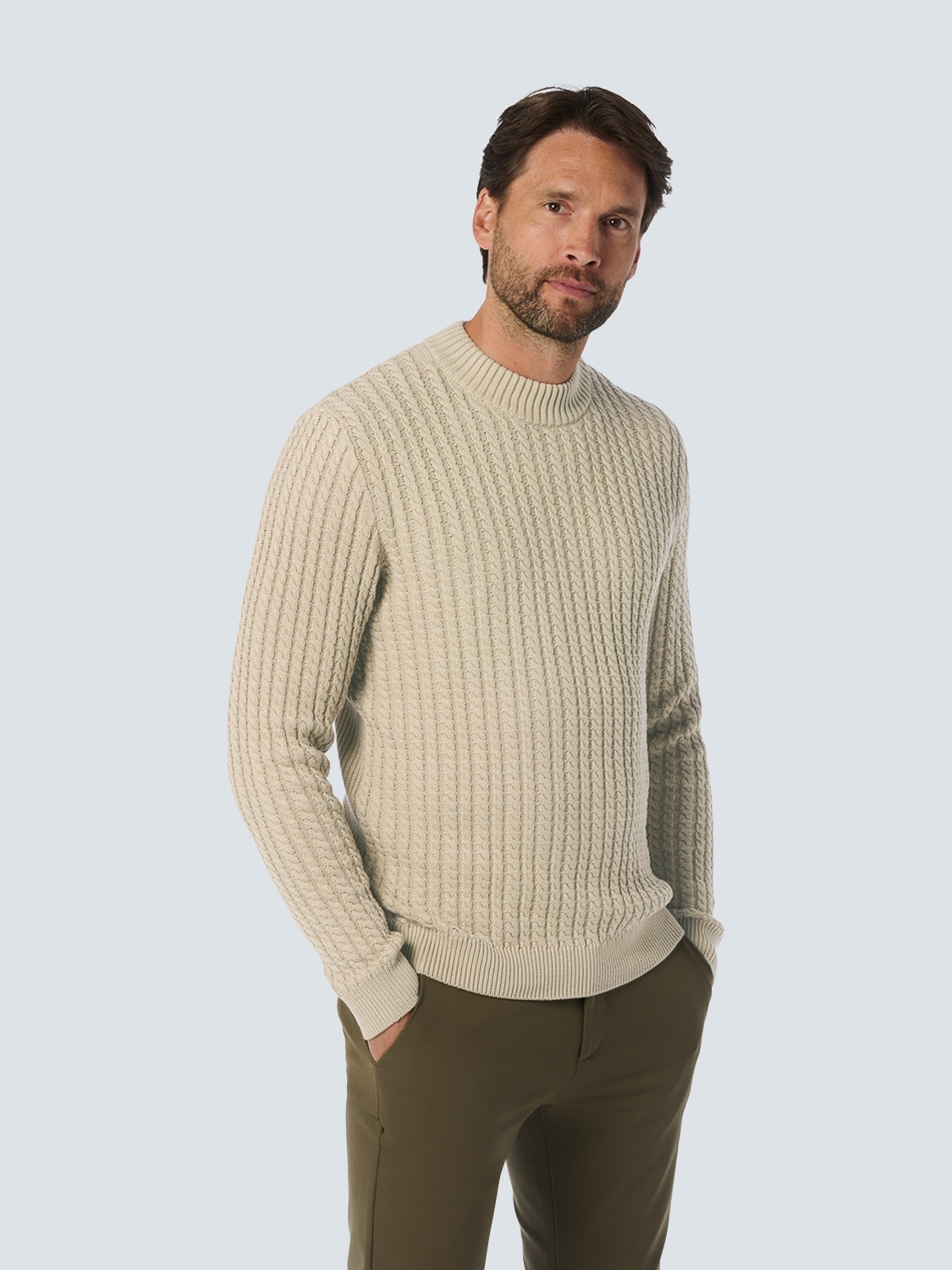Image of NO EXCESS Strickpullover mit Zopfmuster