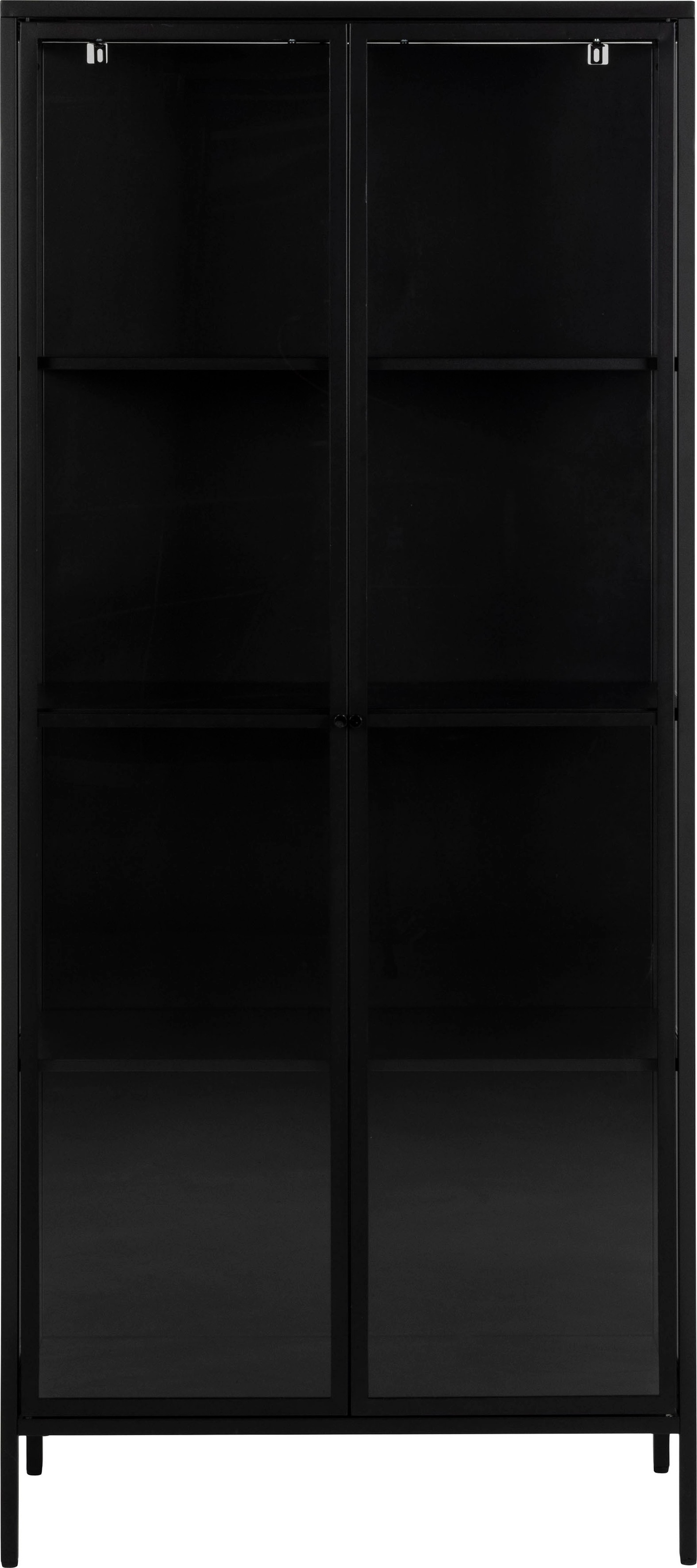 ACTONA GROUP Vitrines »New York« métal noir, avec portes vitrées et 4 compartiments, hauteur 180cm