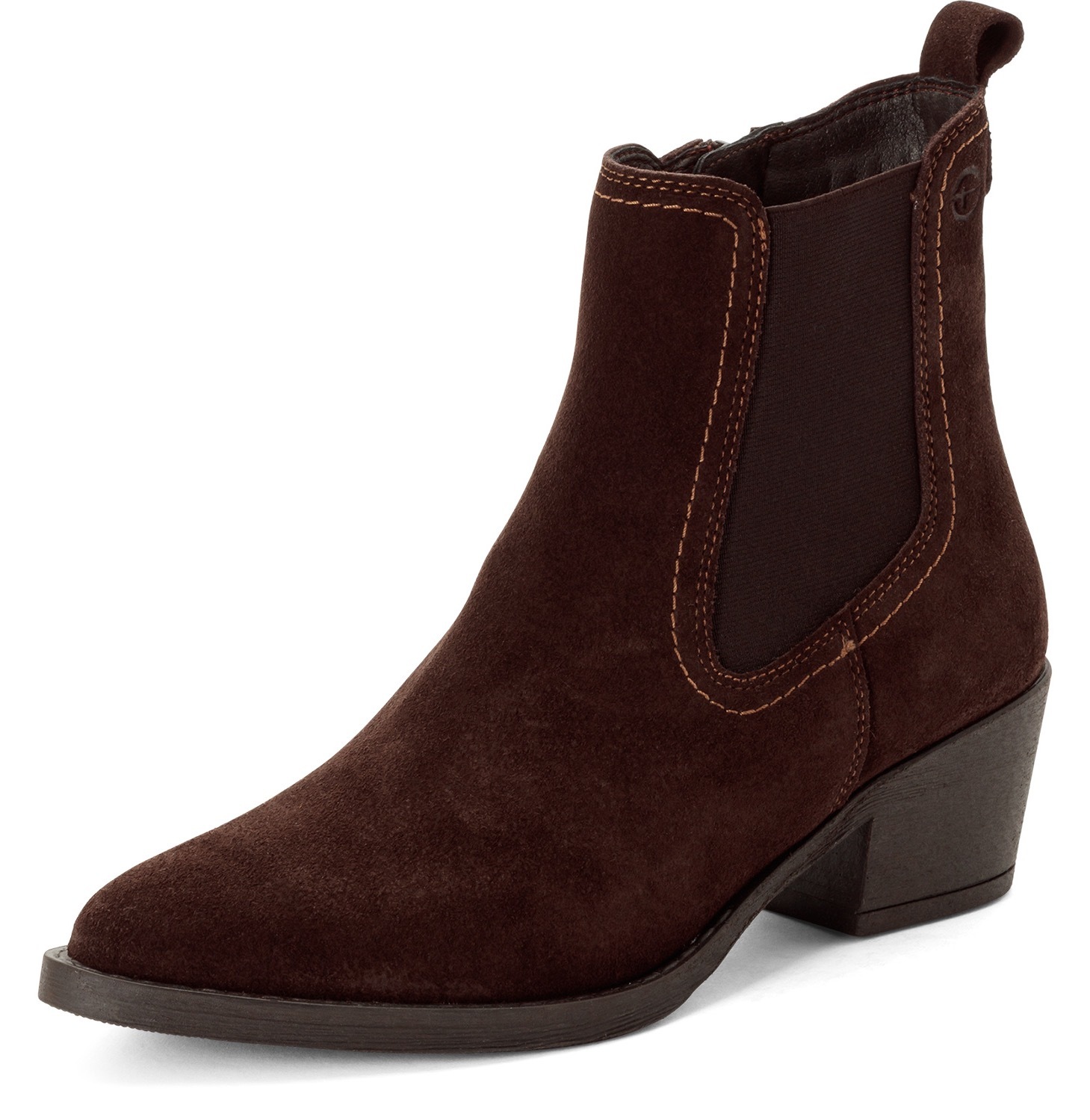 Image of Tamaris Chelseaboots, Blockabsatz, Cowboy Stiefelette, Westernstiefelette mit Gummizug