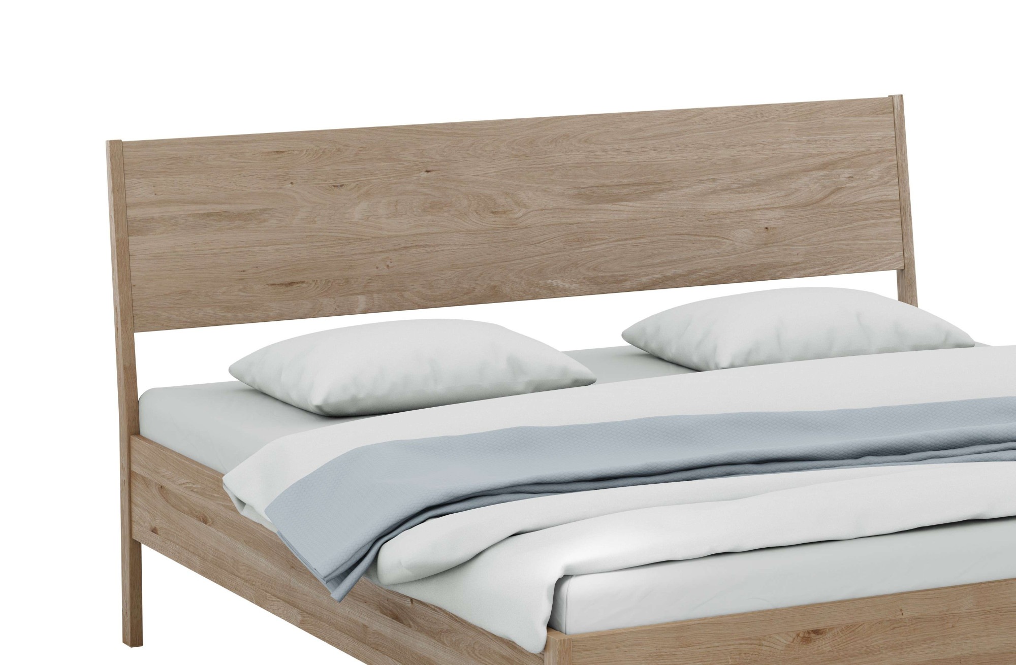 Home affaire Bett »Nord, Bettgestell, Eichefurnier« skandinavisches und minimalistisches Design, natürliche Eleganz