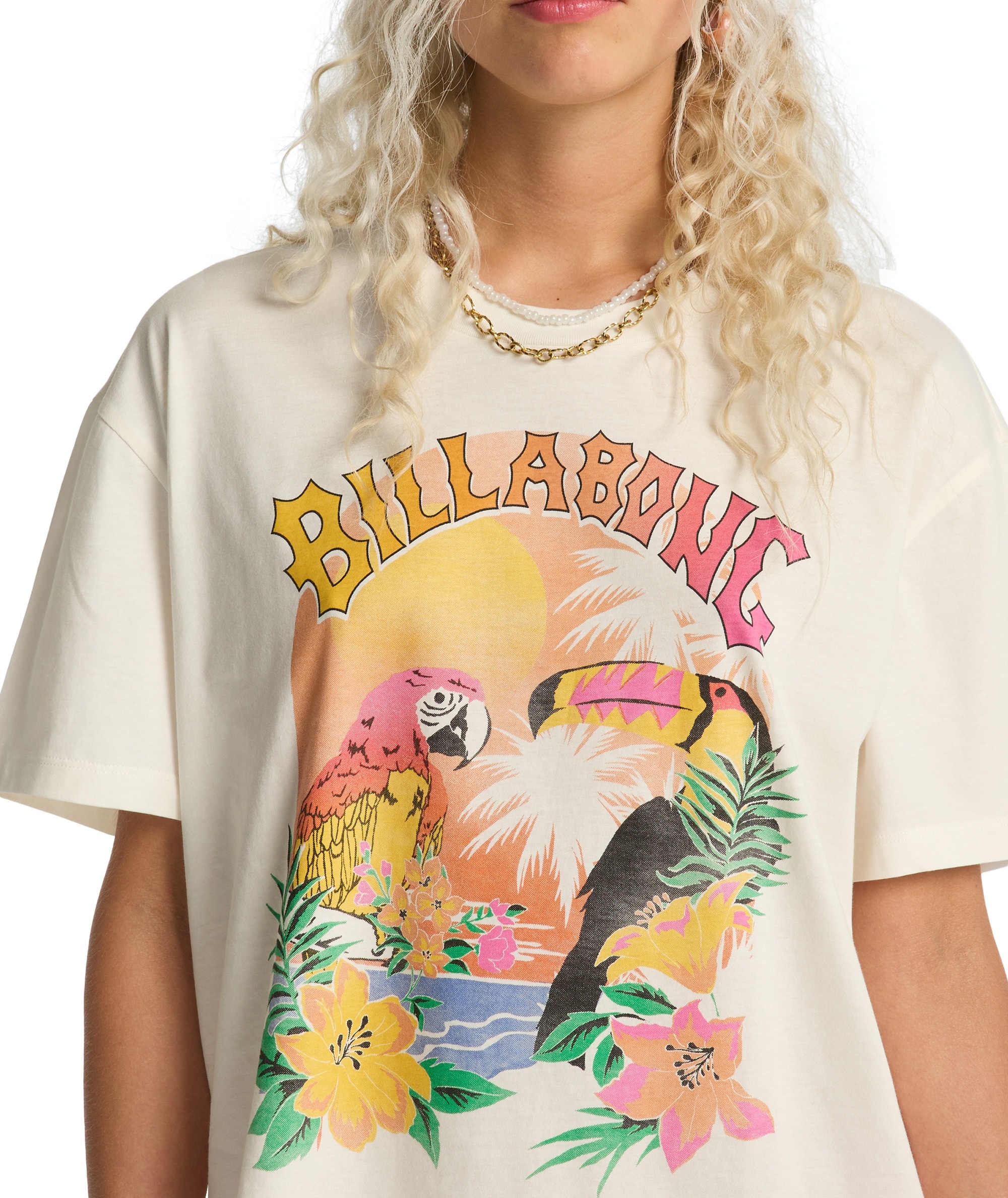 Billabong T-shirt »BIRDS OF PARADISE« sportlicher Stil, aus Baumwolle