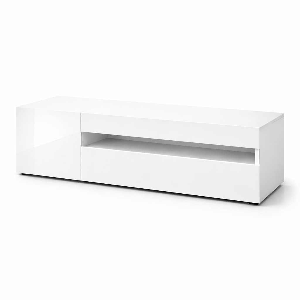 GOODproduct Lowboard »LORENZO 1, TV-Board, TV-Kommode, TV-Schrank, TV-Unterschrank, TV-Möbel« Modernes lackiertes Hochglanz TV-Board, grifflos, Breite 155 cm