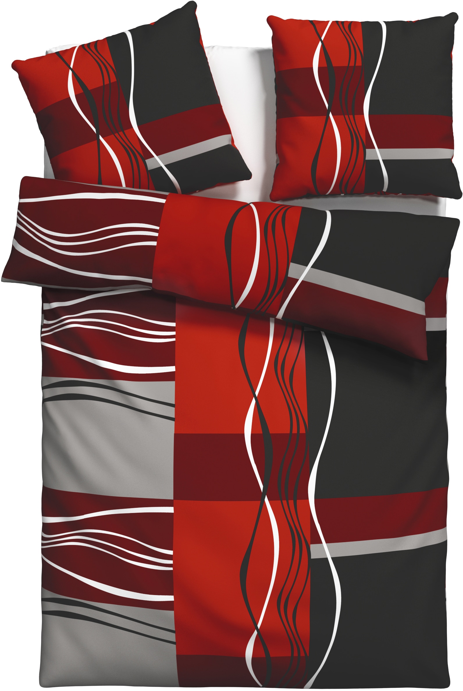 my home Linge de lit »Kelian« 2 tlg. in verschiedenen Qualitäten, gemusterte Bettwäsche