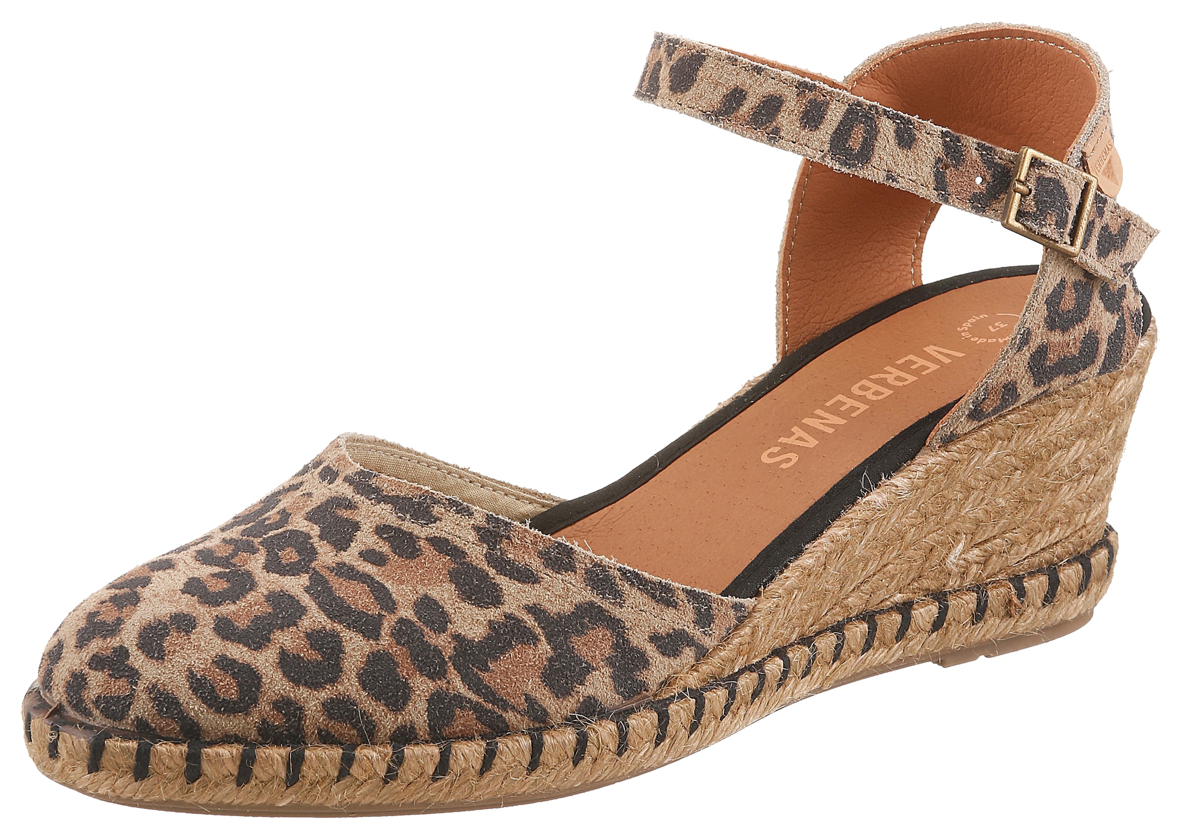 Image of VERBENAS Slingpumps "MALENA LEO" Keilsandalette, Sommerschuh, Urlaubsschuh im Leo-Look