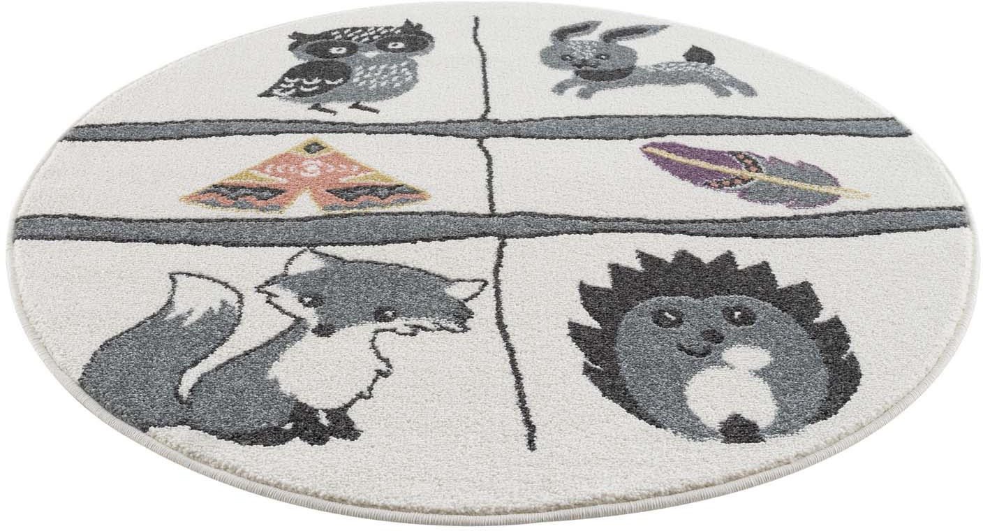 Image of Carpet City Kinderteppich »Anime9390«, rund, 11 mm Höhe, Spielteppich, Tier-Motive, Weicher Flor, Pflegeleicht, Kinderzimmer bei Ackermann Versand Schweiz