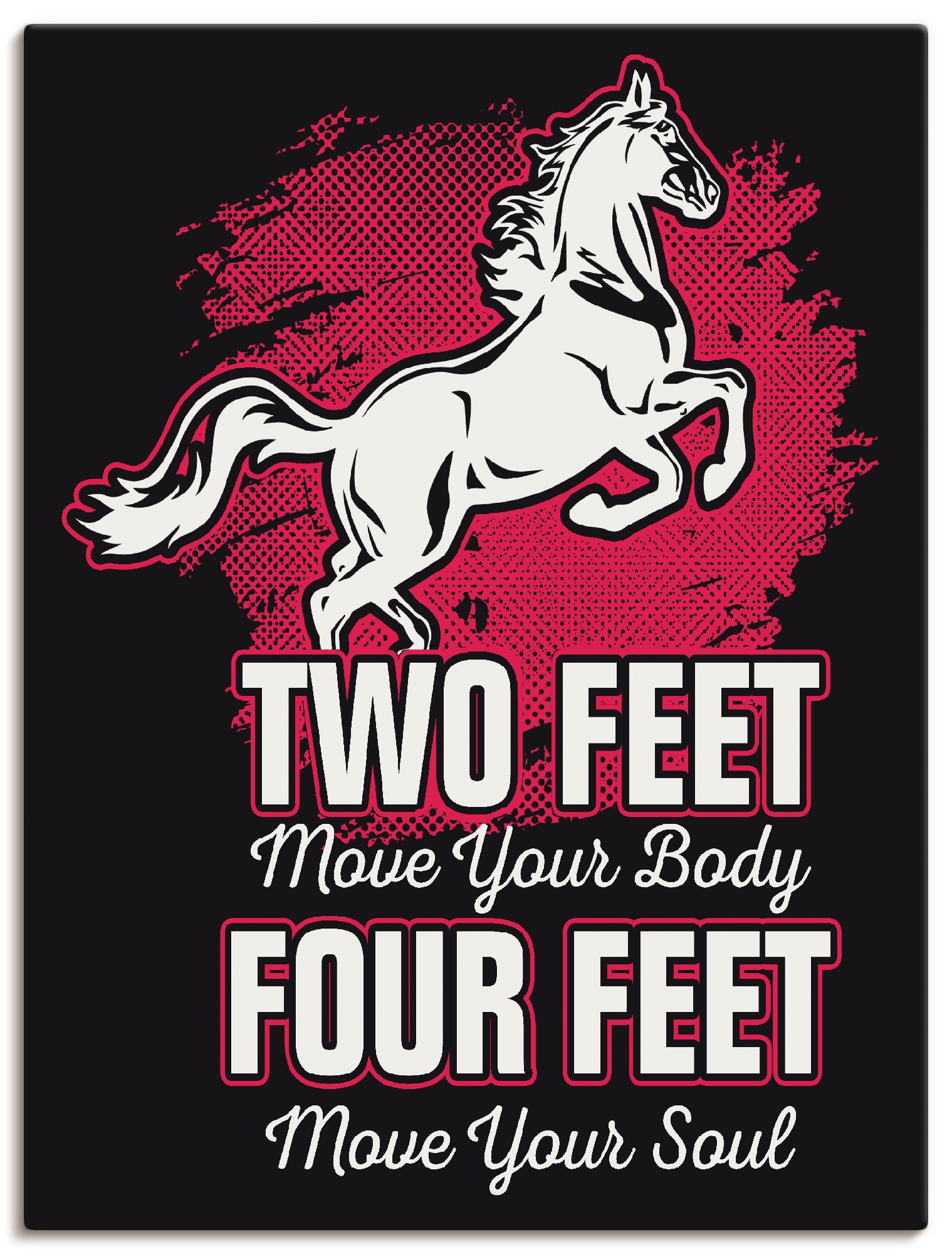 Image of Artland Wandbild »Bild für Reiter und Pferde-Fans«, Sprüche & Texte, (1 St.), in vielen Grössen & Produktarten - Alubild / Outdoorbild für den Aussenbereich, Leinwandbild, Poster, Wandaufkleber / Wandtattoo auch für Badezimmer geeignet bei Ackermann Versa