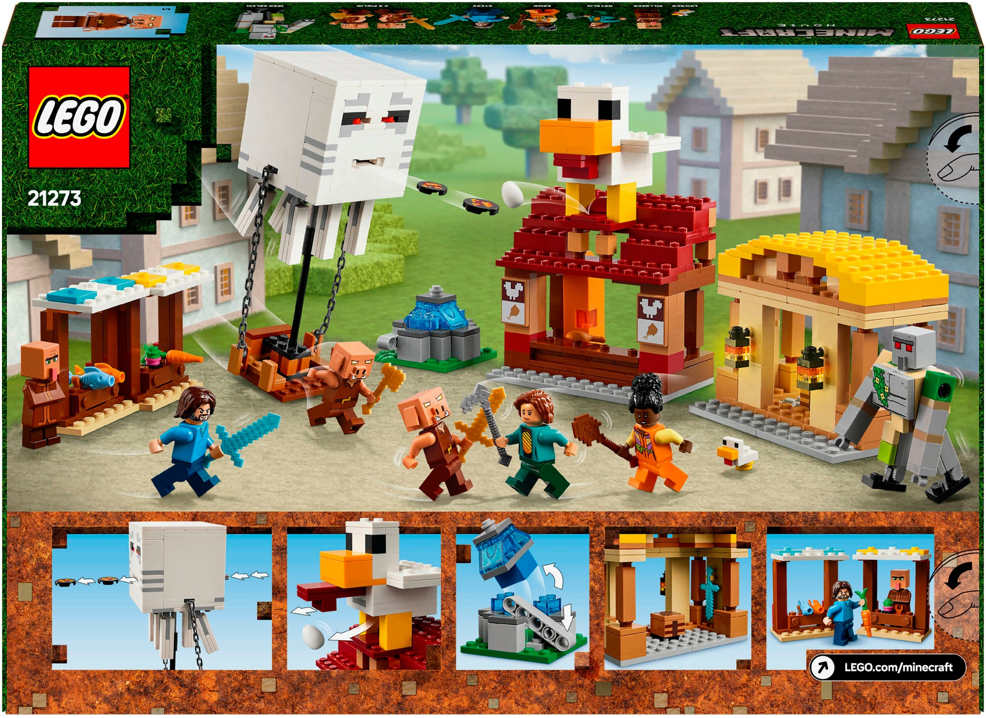 LEGO® Konstruktionsspielsteine »Angriff des Ghast-Ballons (21273), LEGO® Minecraft« Made in Europe