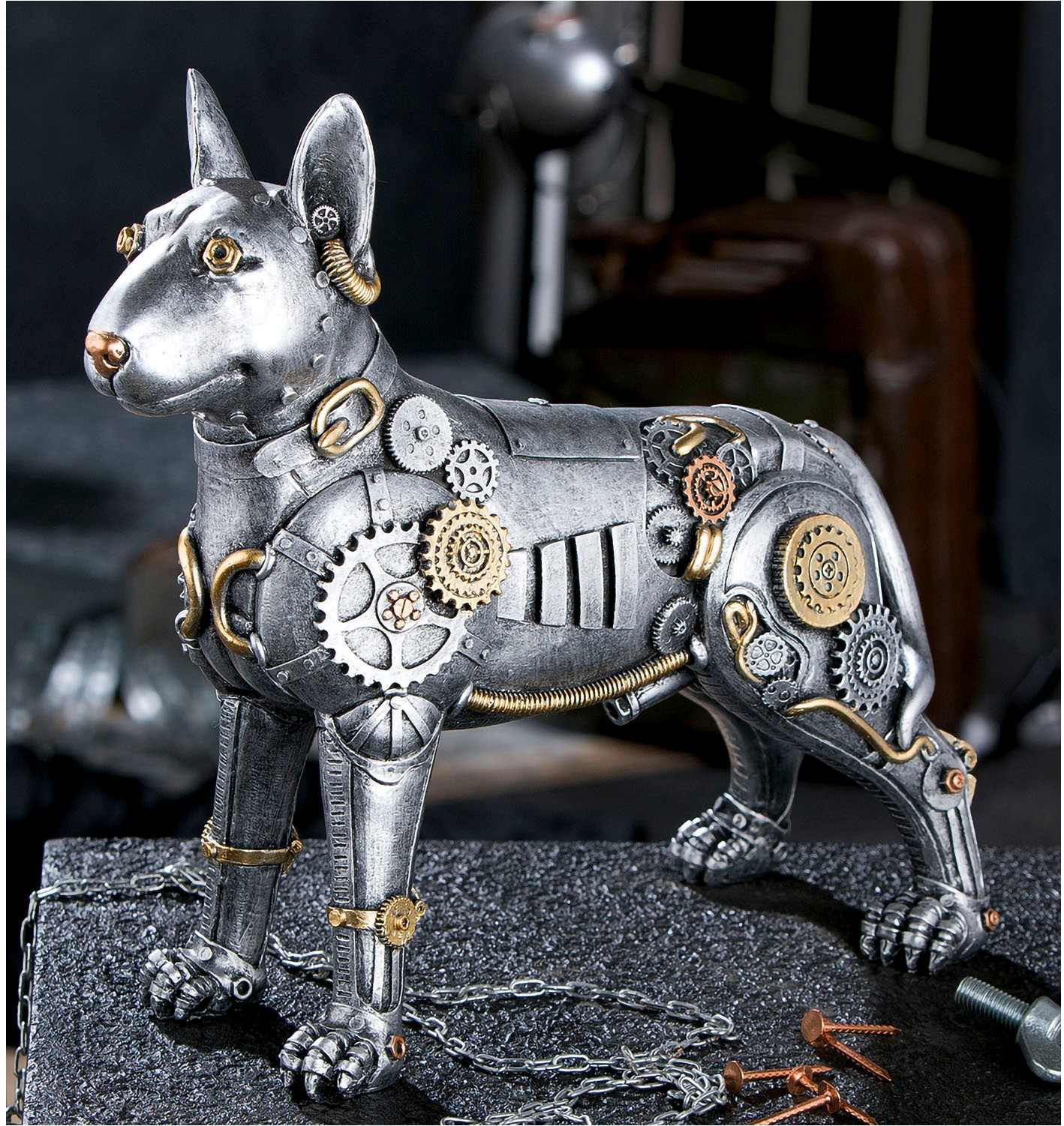 Image of Casablanca by Gilde Tierfigur "Skulptur "Steampunk pitbull""
