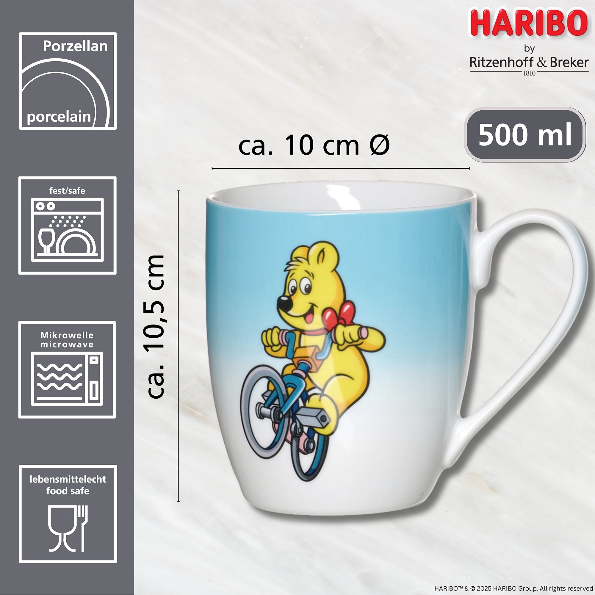 Ritzenhoff & Breker Becher »HARIBO Sport, Biker, 500 ml« spülmaschinenfest