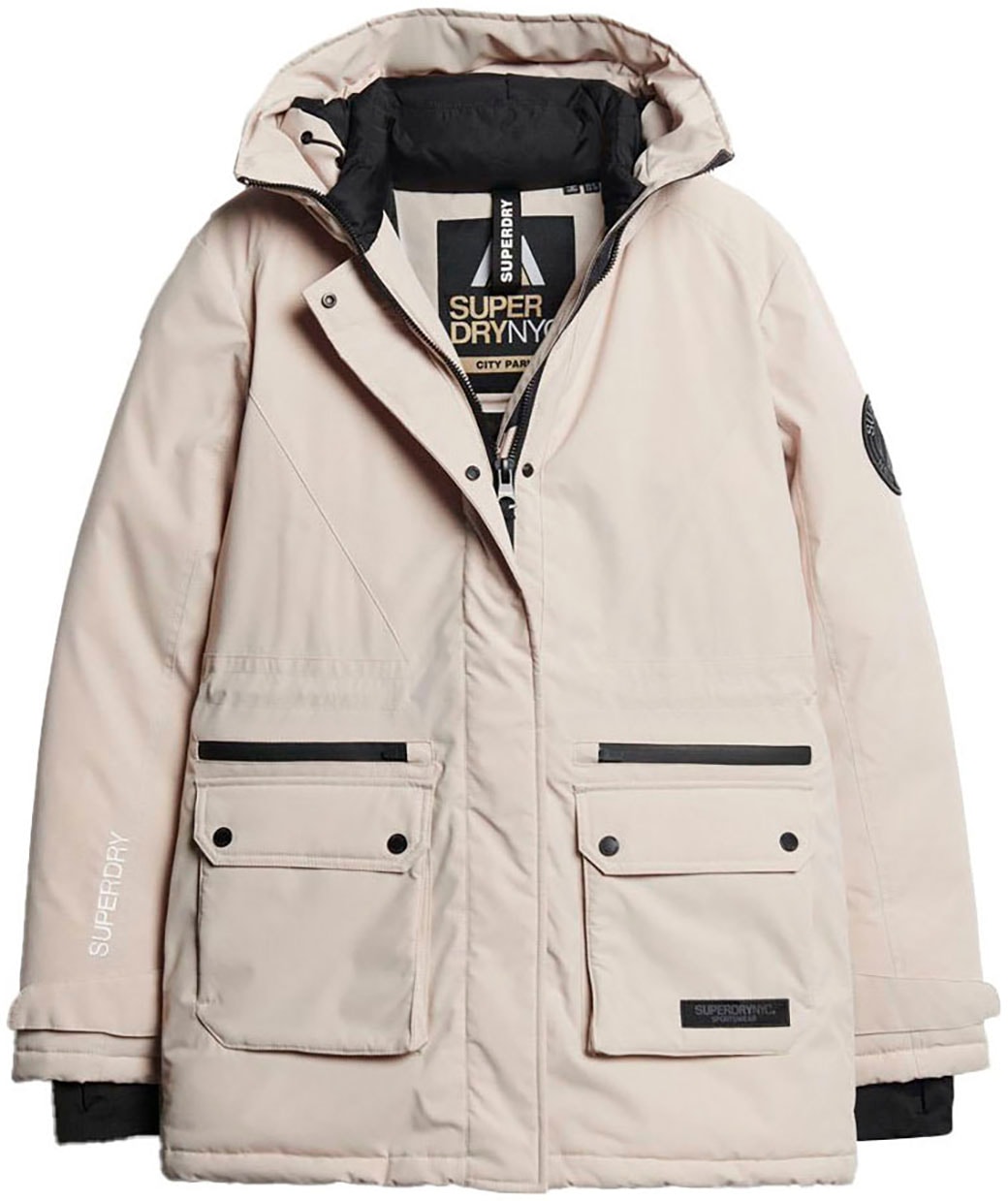 Steppjacke »CITY PADDED PARKA JACKET«, mit Kapuze