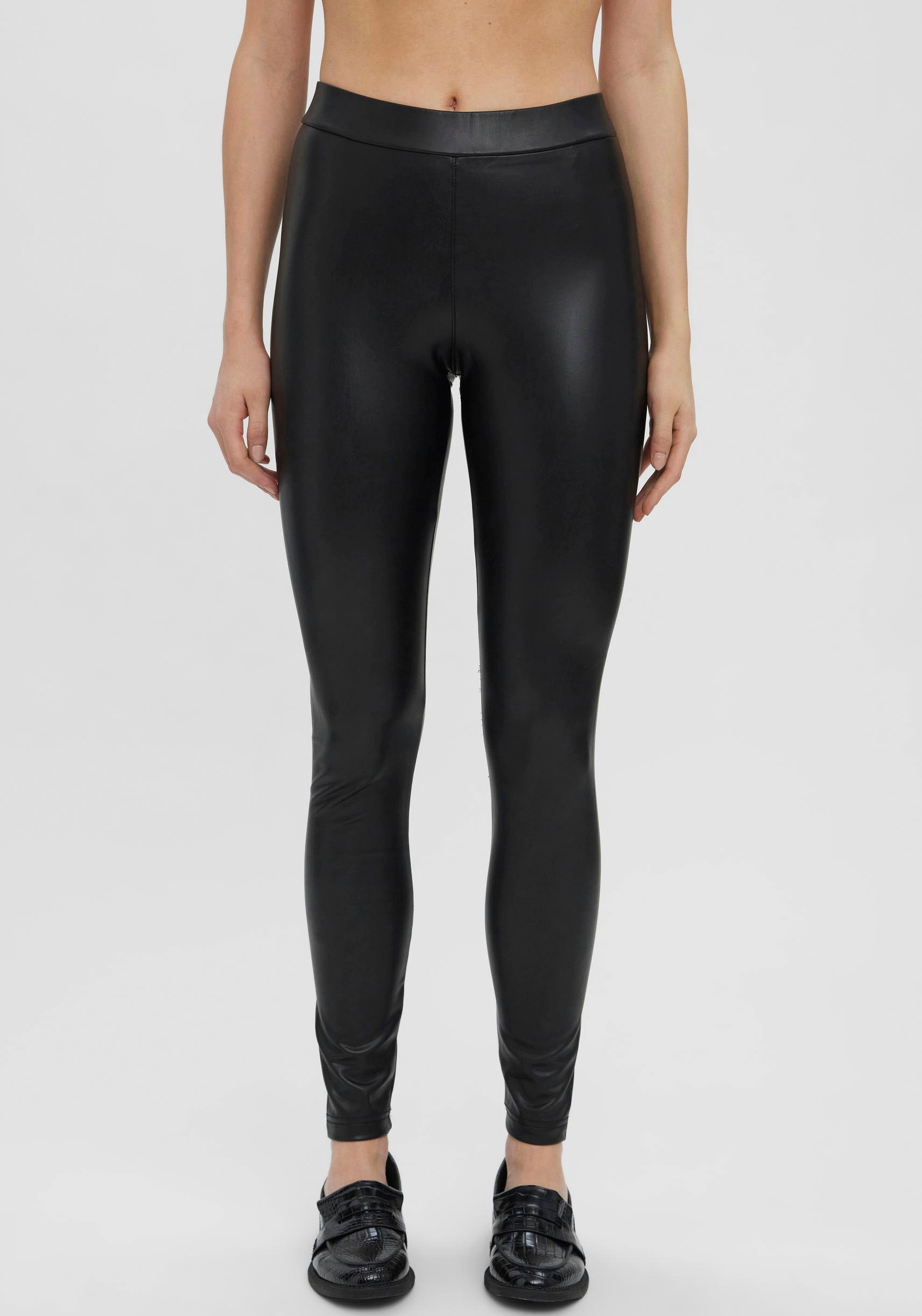 Vero Moda Lederimitathose »VMGANA MR PL LEGGING«