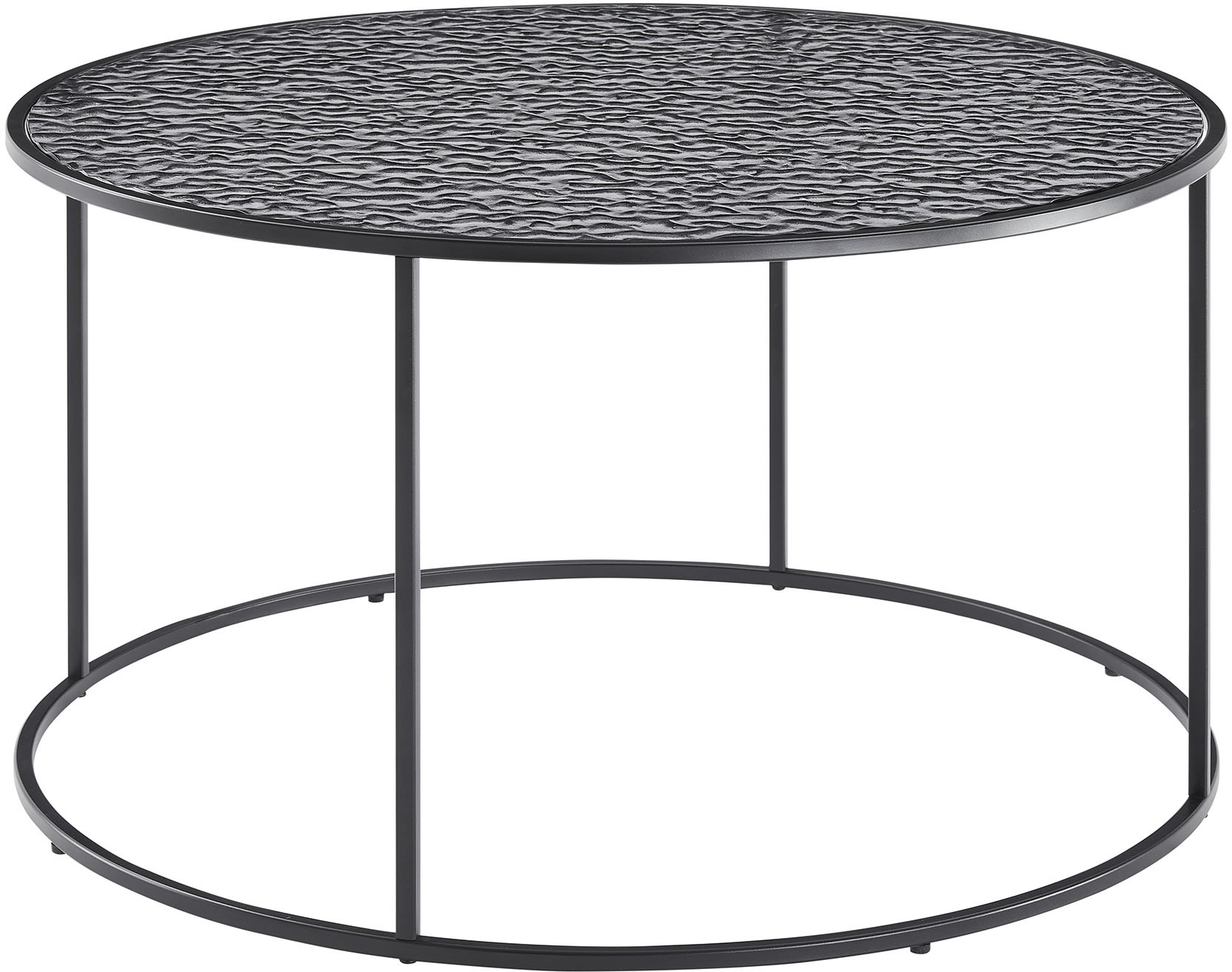 Image of SalesFever Couchtisch "Coffeetable Wohnzimmertisch für gemütliche Stunden" 1 Stk. tlg. Glasplatte mit Strukturoptik