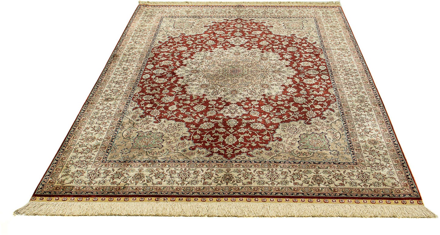 Image of morgenland Seidenteppich »Ghom - Seide Stark Gemustert 216 x 132 cm«, rechteckig, 0,4 mm Höhe, Unikat mit Zertifikat bei Ackermann Versand Schweiz