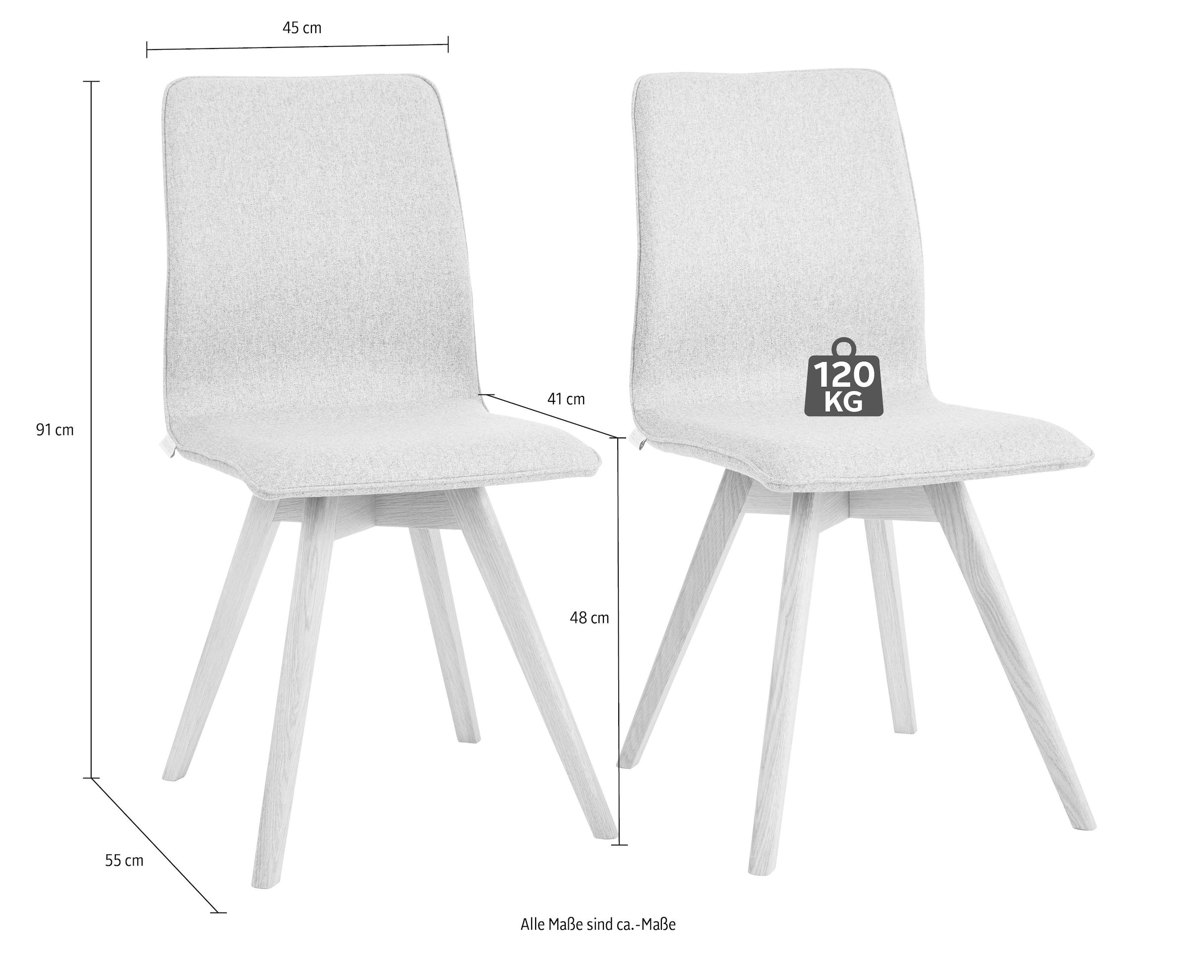 Guido Maria Kretschmer Home&Living Esszimmerstuhl »Dalea«, (Set), 2 St., Webstoff-Kunstleder, im 2er, 4er oder 6er-Set, Küchenstuhl