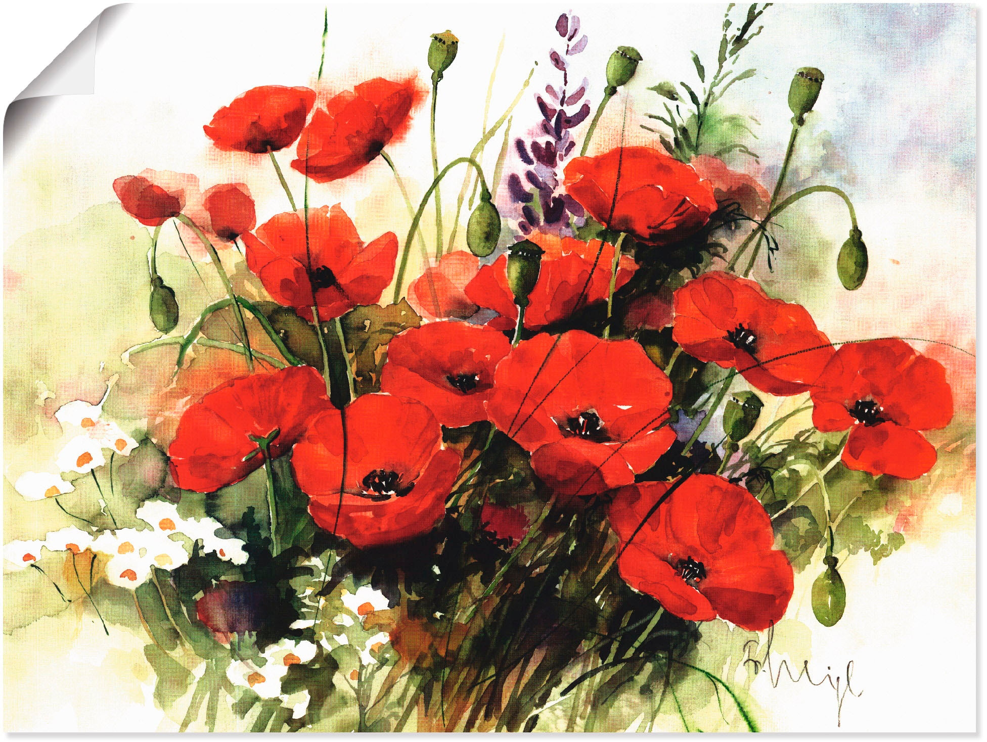 Image of Artland Wandbild "Blumen Zusammenstellung III" Blumen 1 Stk. tlg. als Leinwandbild, Poster in verschied. Grössen