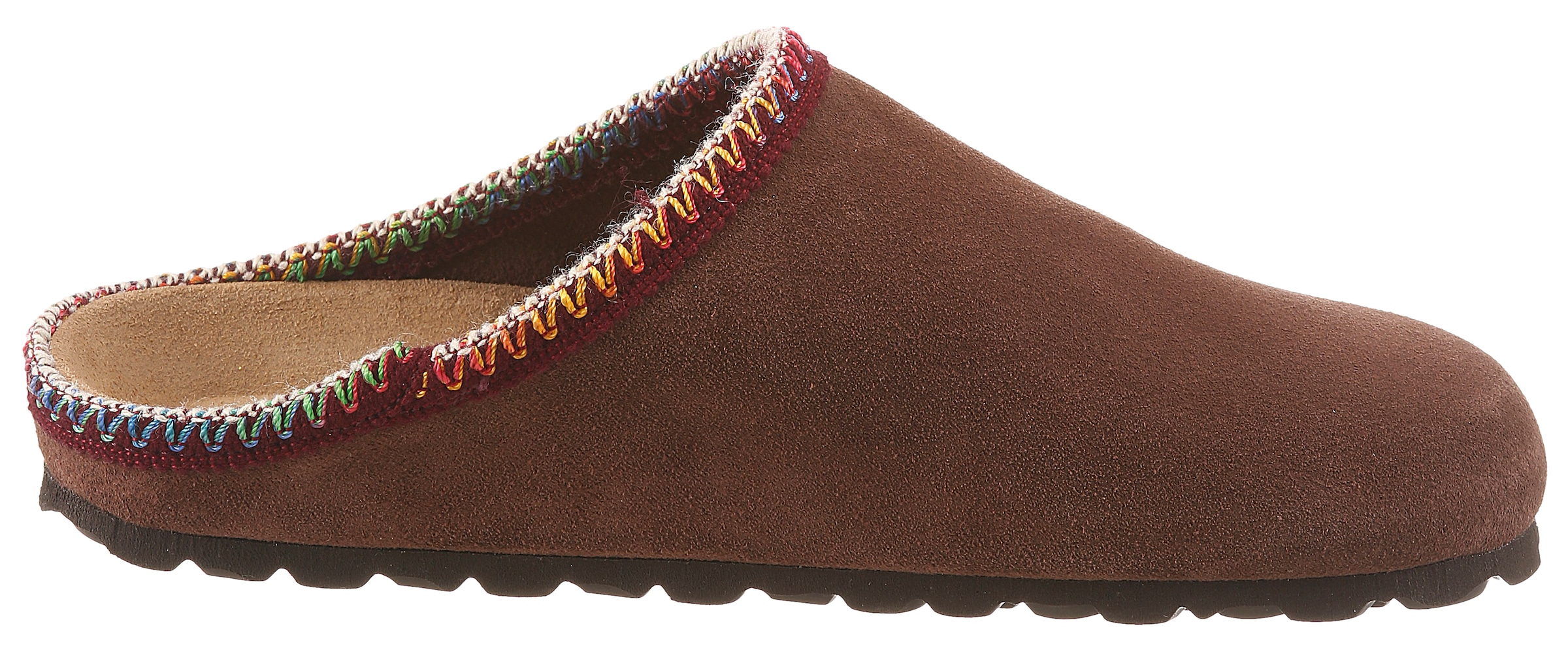 Aniston SHOES Sabot  chausson à enfiler, chausson d'intérieur avec surpiqûre colorée - NOUVELLE COLLECTION