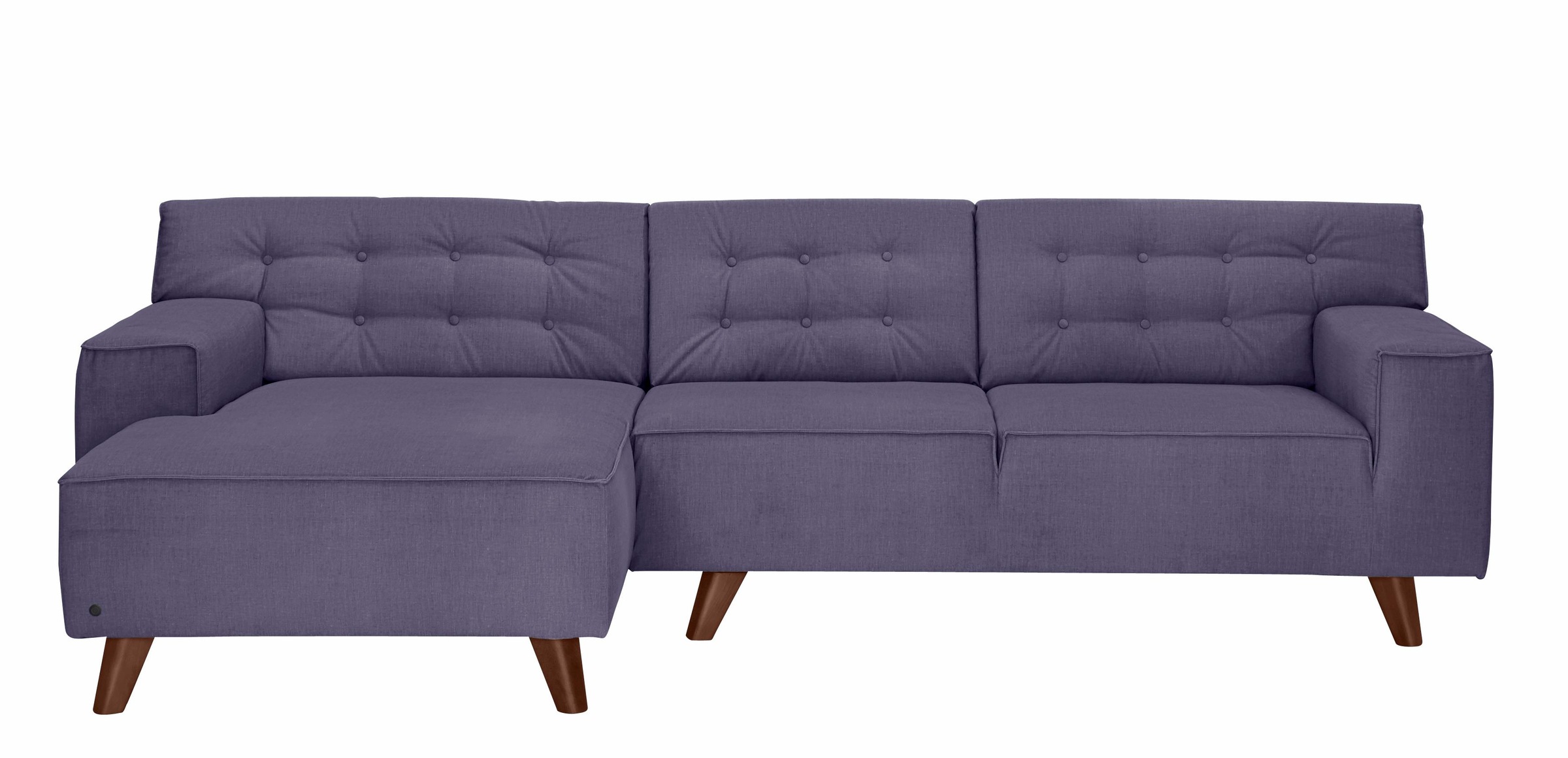 Image of TOM TAILOR Ecksofa »NORDIC CHIC«, mit Recamiere, im Retrolook, Füsse nussbaumfarben bei Ackermann Versand Schweiz