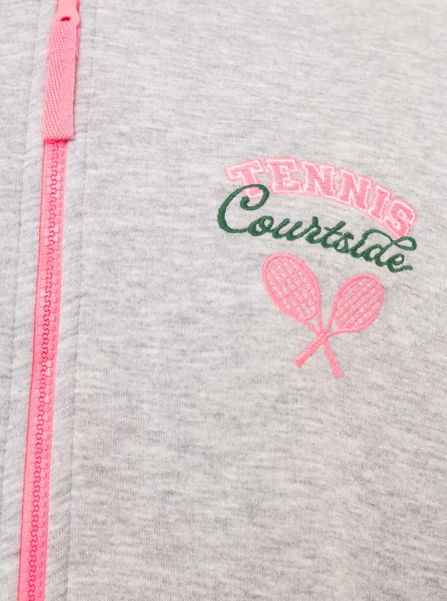 Zwillingsherz Kurzmantel »"Courtside"« Stickerei,Ressverschluss, elastische Bündchen