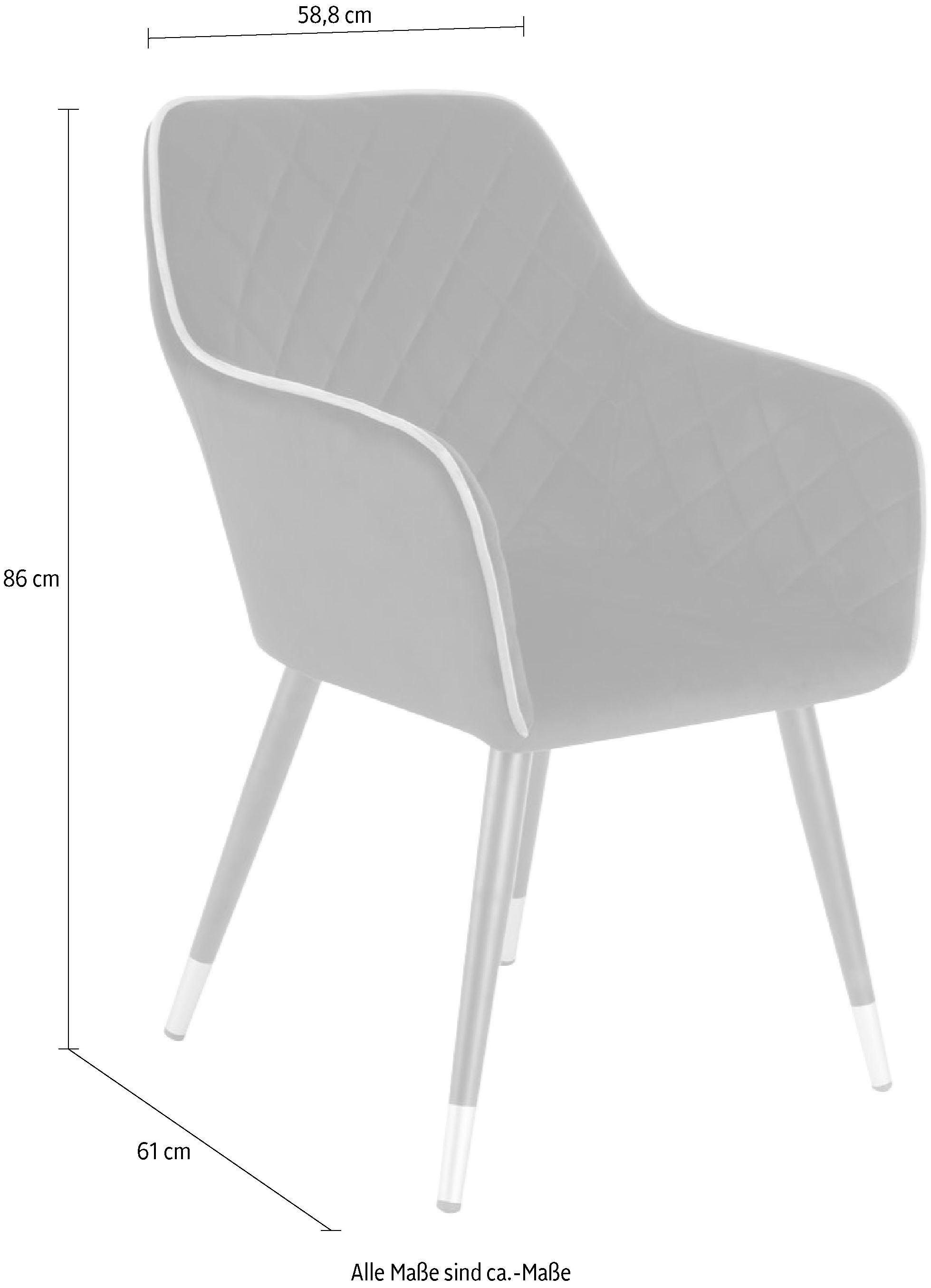 Kayoom Stuhl »Amino 525, stilvoller Design-Stuhl,samtweicher Bezug aus Velvet-Stoff«, 1 St., samtweicher Bezug, elegant, glamourös, elegante Optik