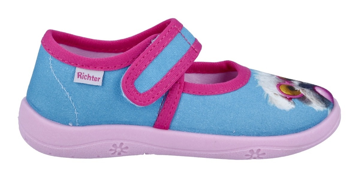 Richter Chausson »Mia«  Chaussure de jardin d'enfants, chaussure à velcro avec WMS, gabarit de taille à télécharger