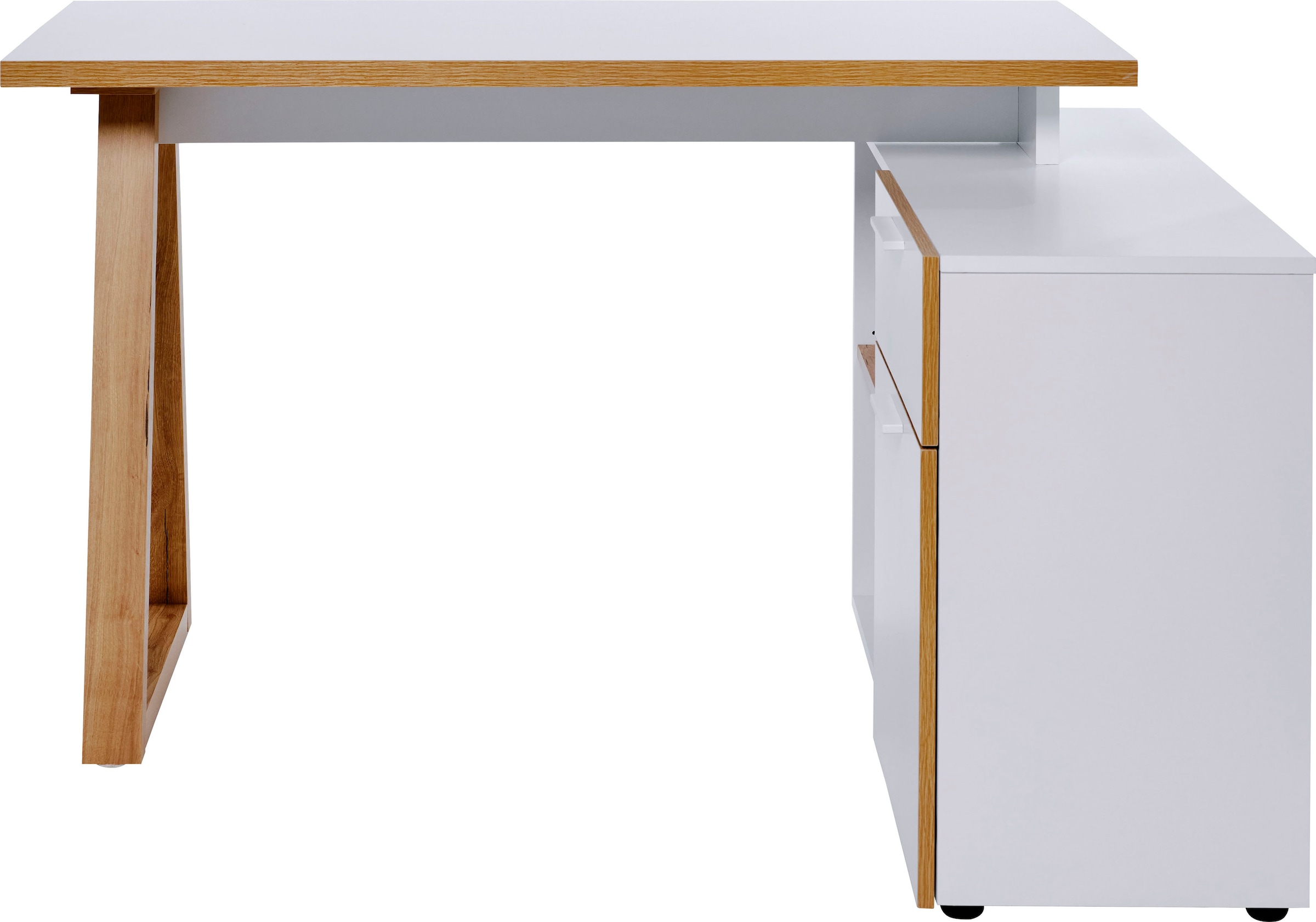 Jahnke Eckschreibtisch »CLUB C 130 E« Eckschreibtisch, wechselseitig montierbar, Breite 130 cm