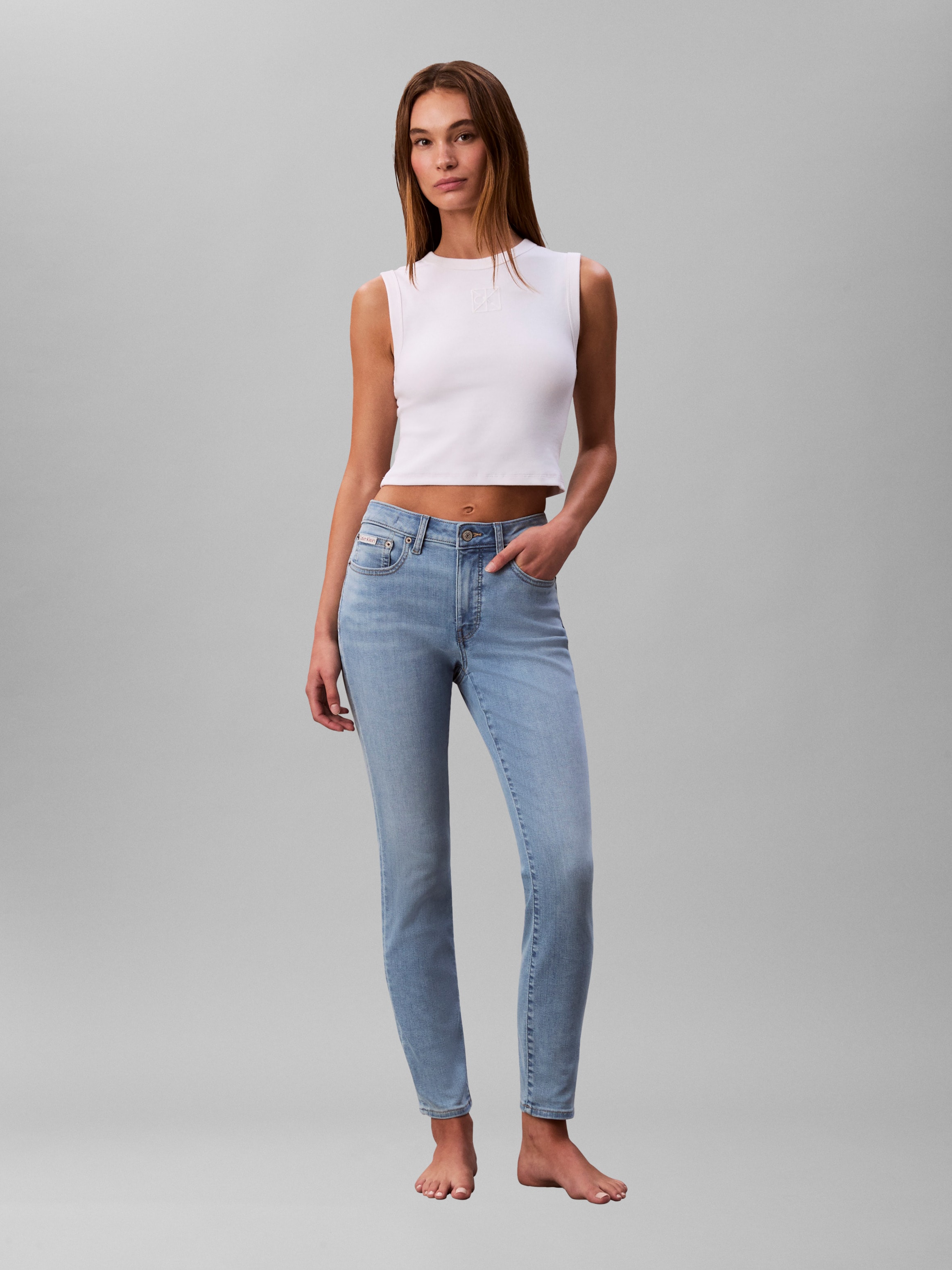 Image of Calvin Klein Skinny-fit-Jeans "MID RISE SKINNY" Mit Gürtelschlaufen
