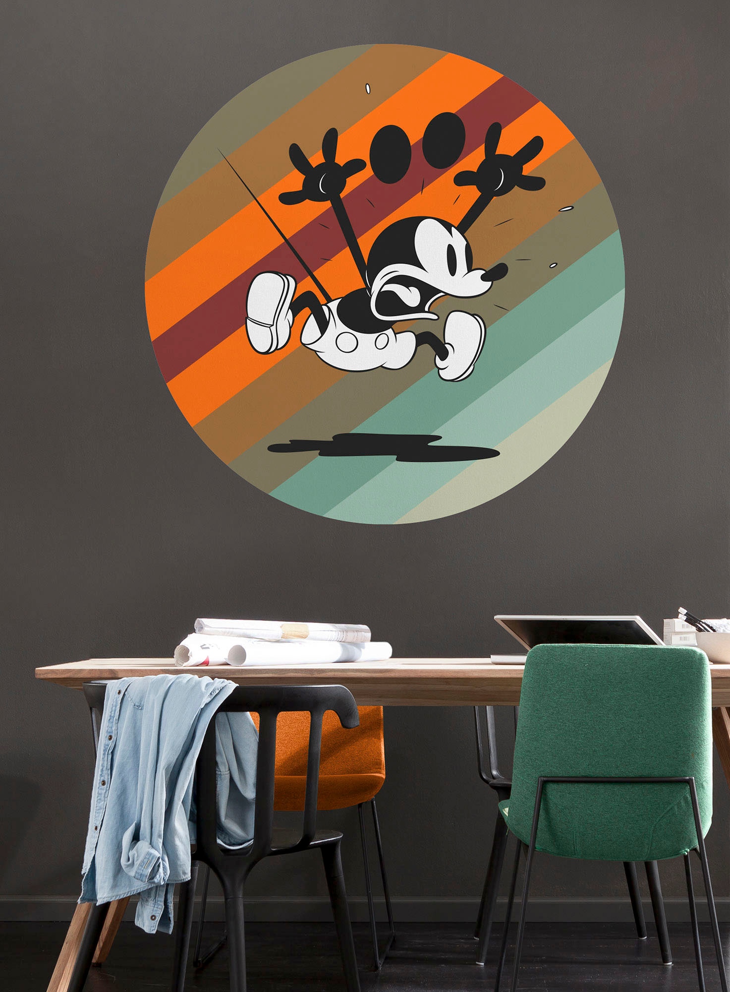 Komar Wandtattoo »selbstklebendes Vlies - Mickey Mouse up and away - Grösse 125 x 125 cm«, (1 St.), rund und selbstklebend