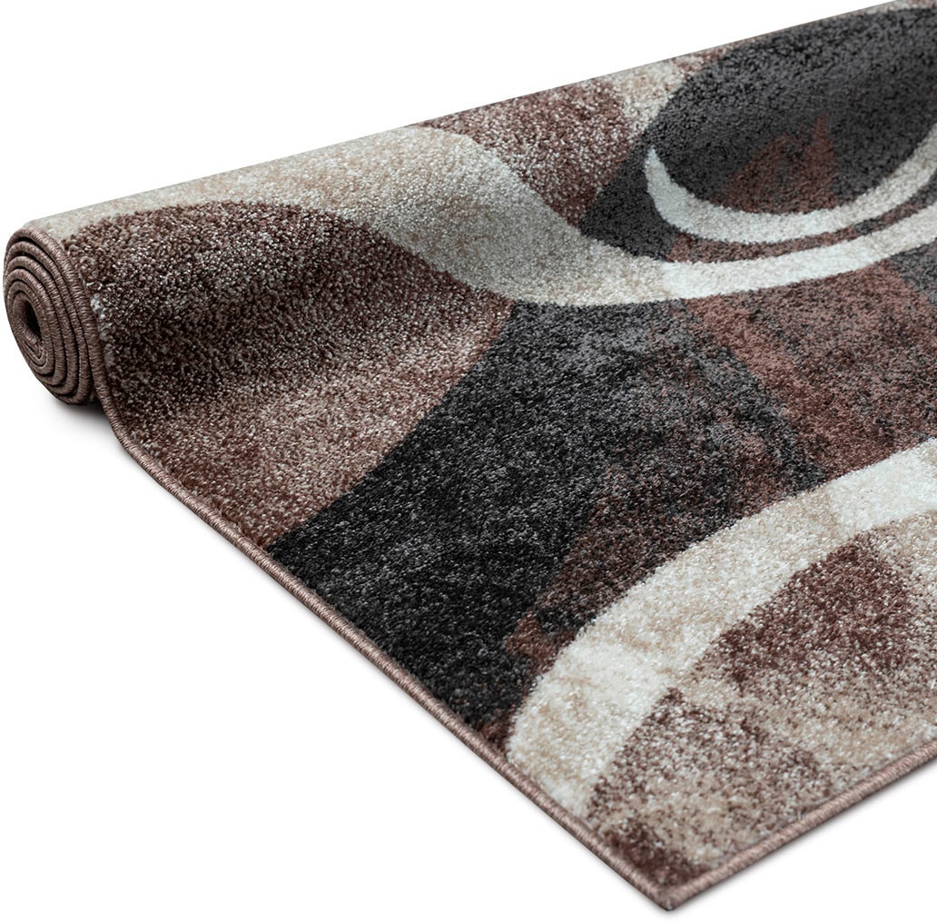 my home Teppich »Joas«, rechteckig, 9 mm Höhe, besonders weicher Kurzflor in modernem Wellen Muster, leichter Glanz