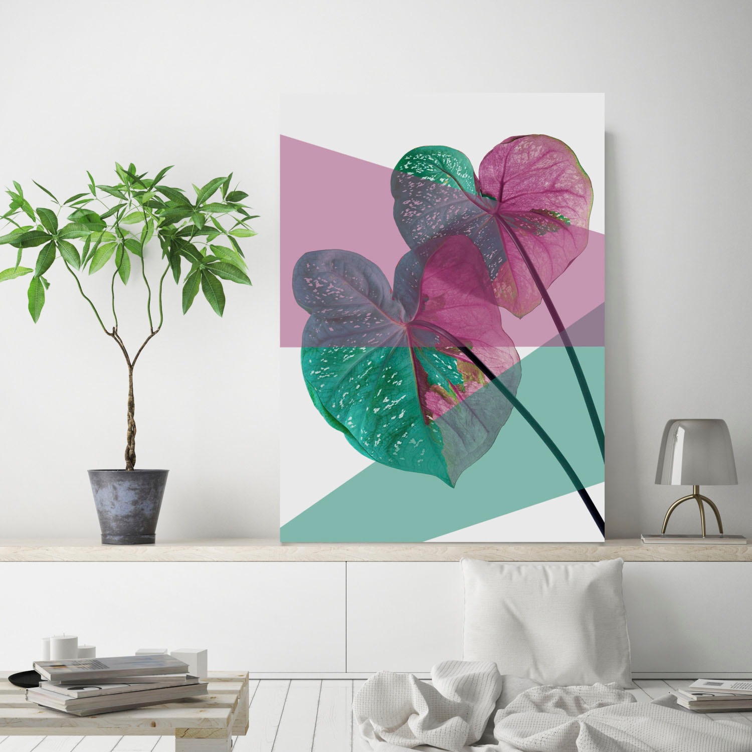 queence Acrylglasbild »Blätter«, Pflanzen-Pflanzenbilder-Kunst-Blätter-Blätterbilder, Fine Art-Print in Galeriequalität