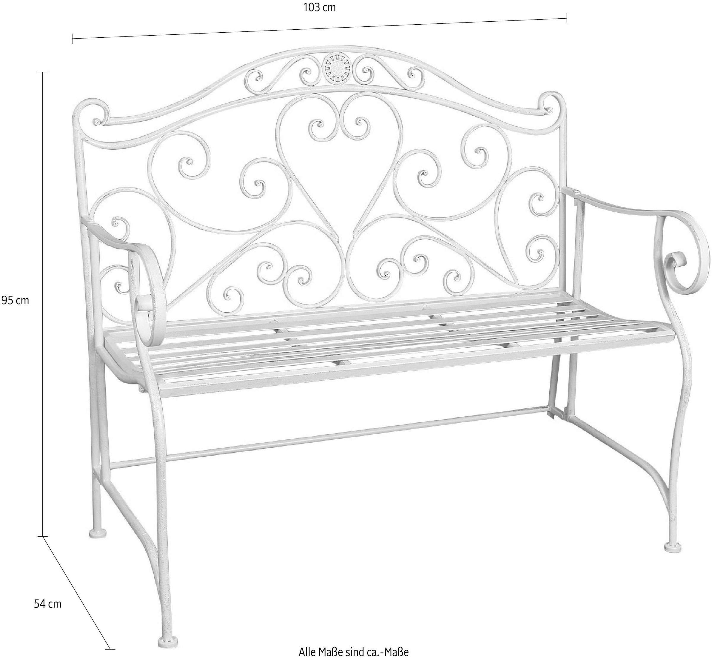 Home affaire Bank, antikweiss Outdoor geeignet