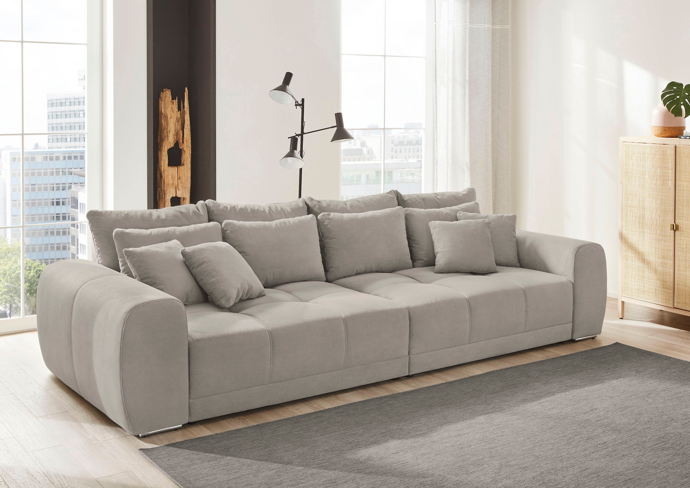 Jockenhöfer Gruppe Big-Sofa, stellbar Rücken- kaufen frei Zierkissen, im inklusive loser einfach Raum und