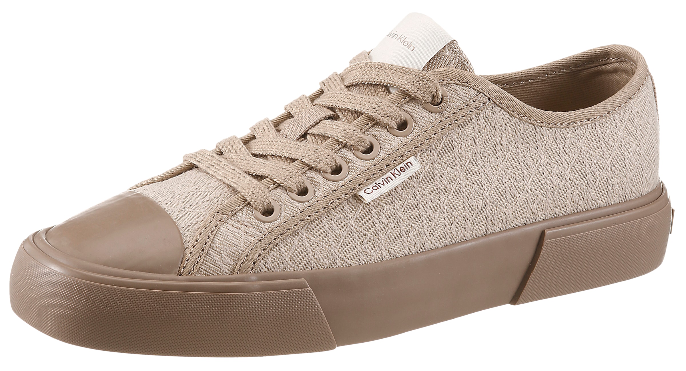 Image of Calvin Klein Plateausneaker "VULC LOW LACEUP AOP CANVAS" Freizeitschuh, Halbschuh, Schnürer mit Plateau